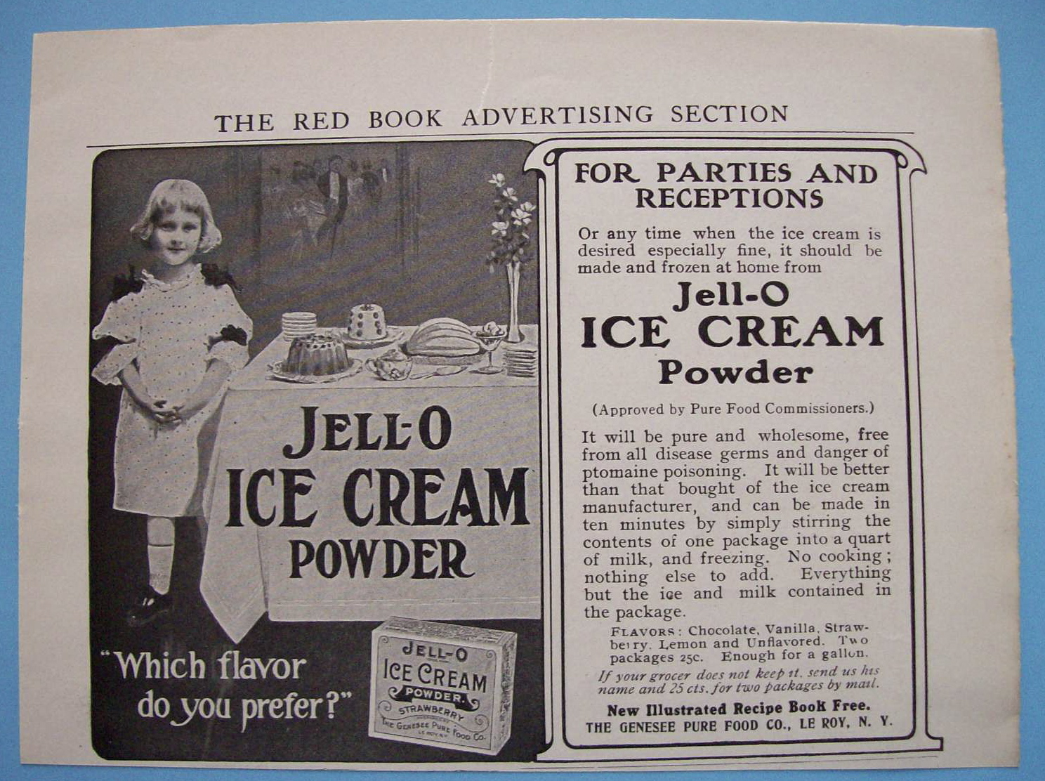 Vintage Ad: 1906 Jell-O Ice Cream Powder