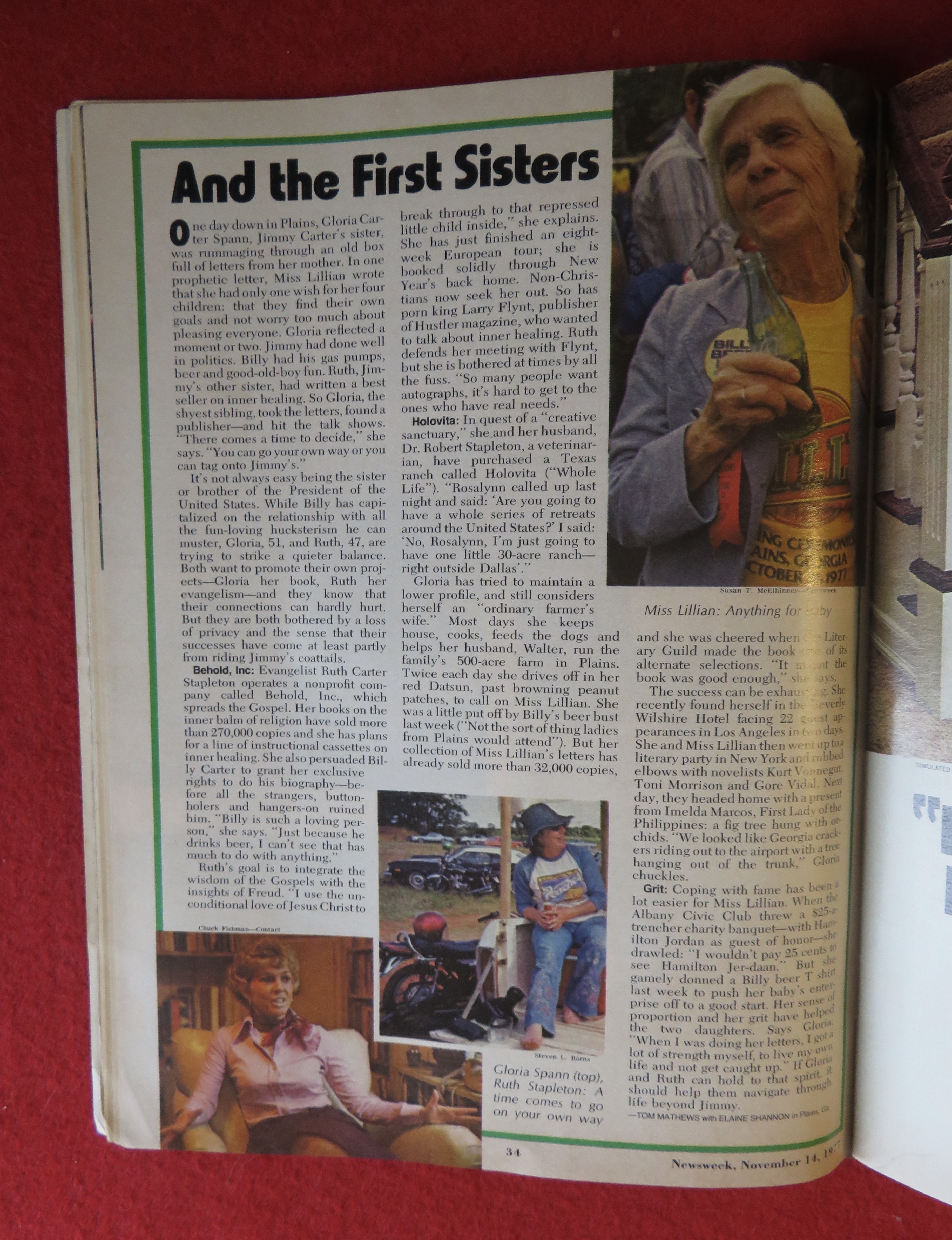 Newsweek Magazine-November 14, 1977-Billy Carter