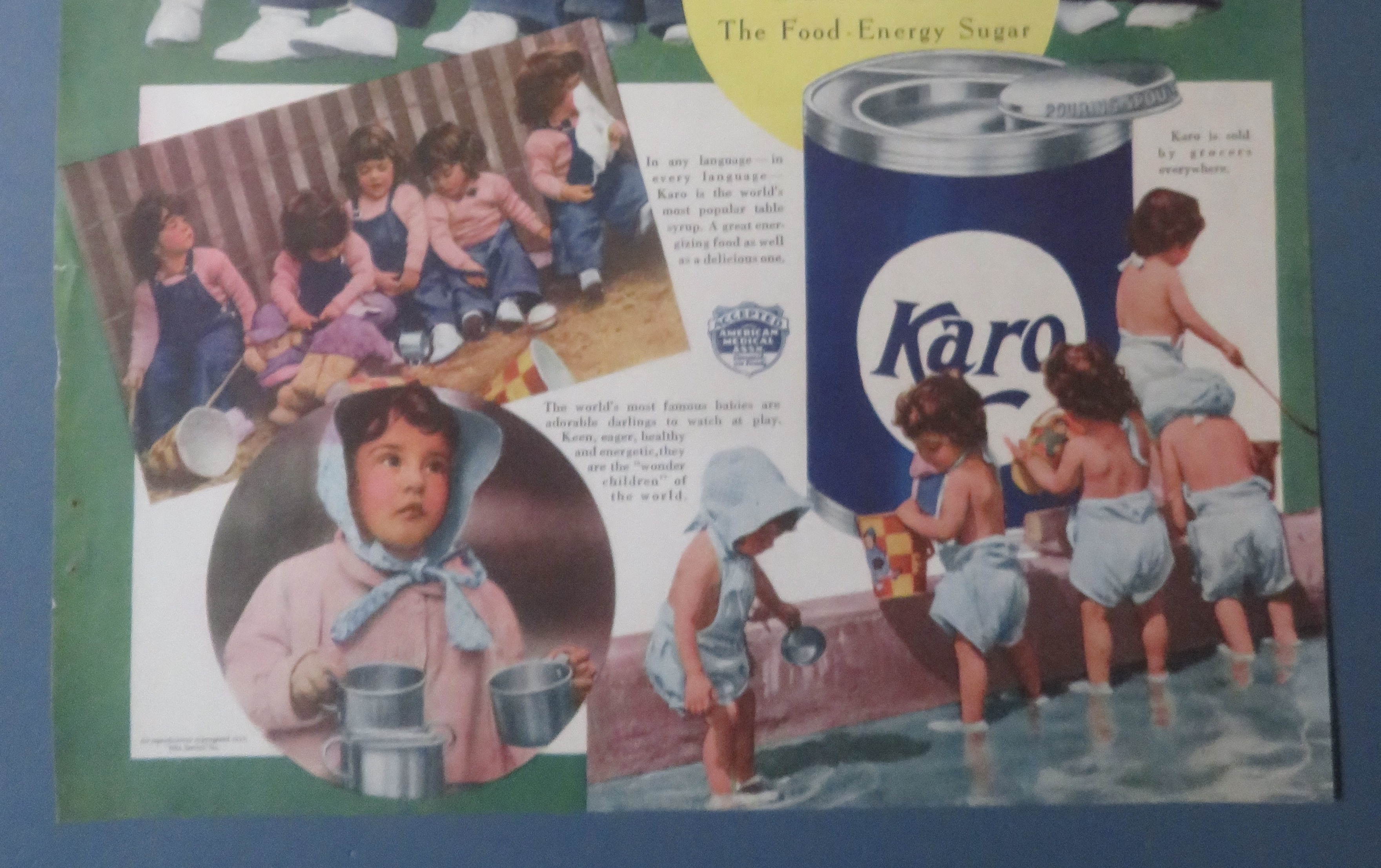1937 Karo Syrup with the Dionne Quintuplets