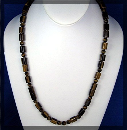 Necklace Tigereye Beads 12K Gold Fill Clasp  ..........