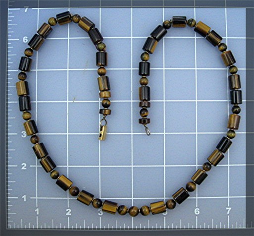 Necklace Tigereye Beads 12K Gold Fill Clasp  ..........