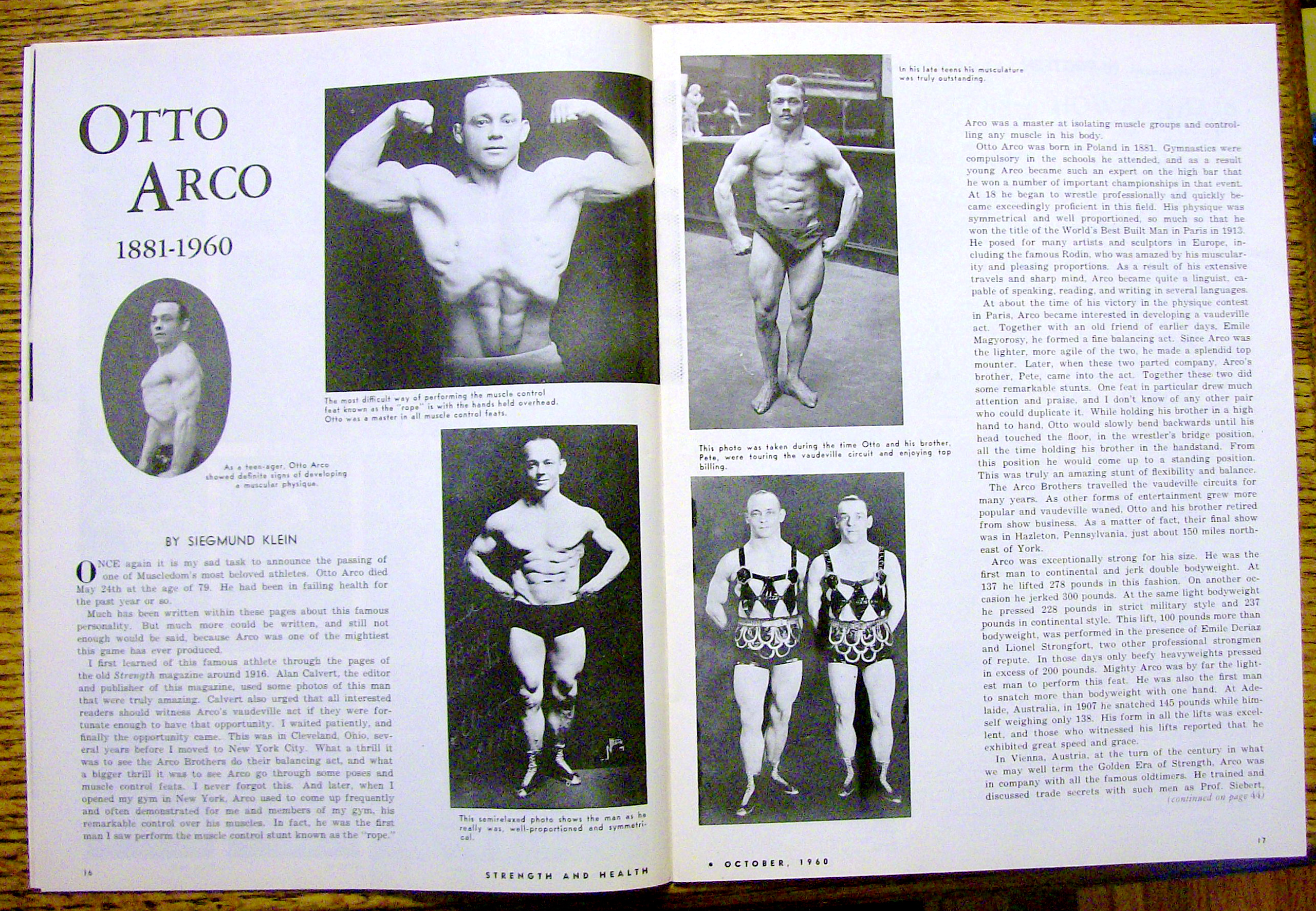 Strength & Health Magazine-Hugo La Bra-October 1960
