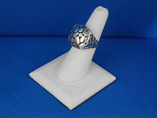 Ring Sterling Silver Pebble Signed P D