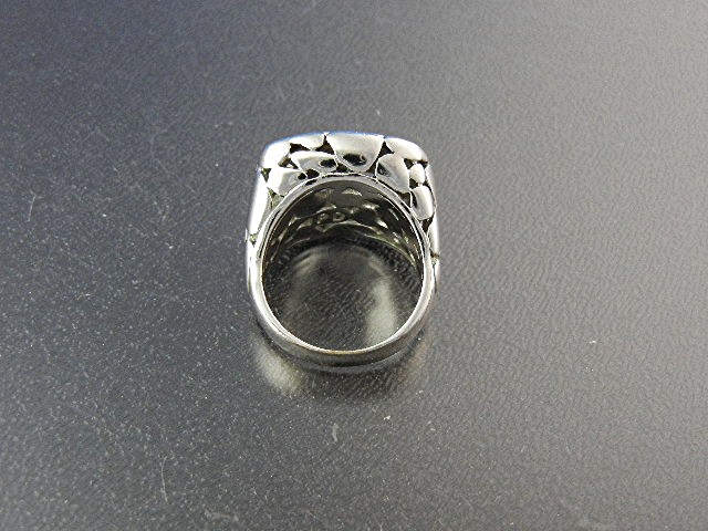 Ring Sterling Silver Pebble Signed P D