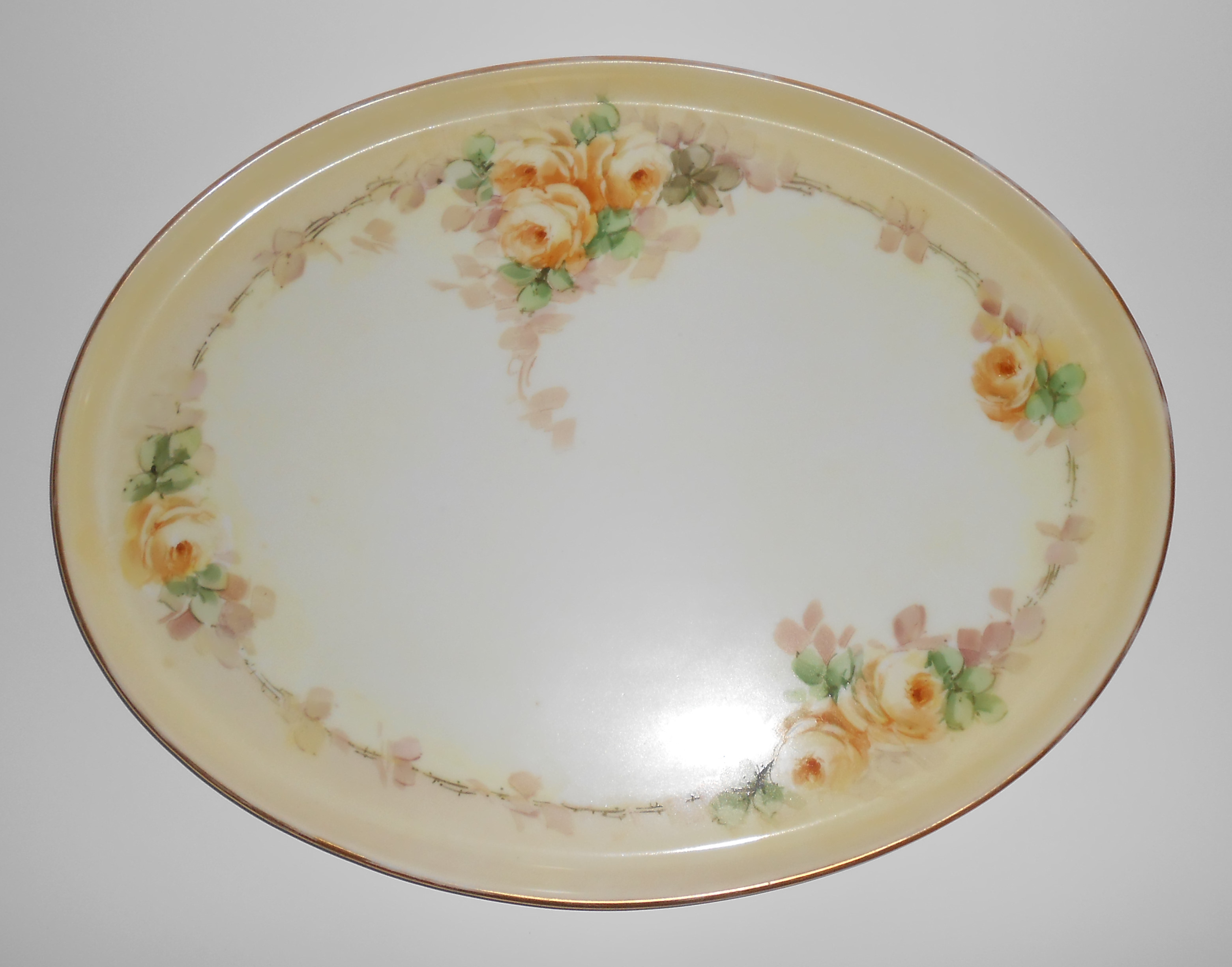 Limoges Tressemann & Vogt Porcelain Rose/Floral Platter