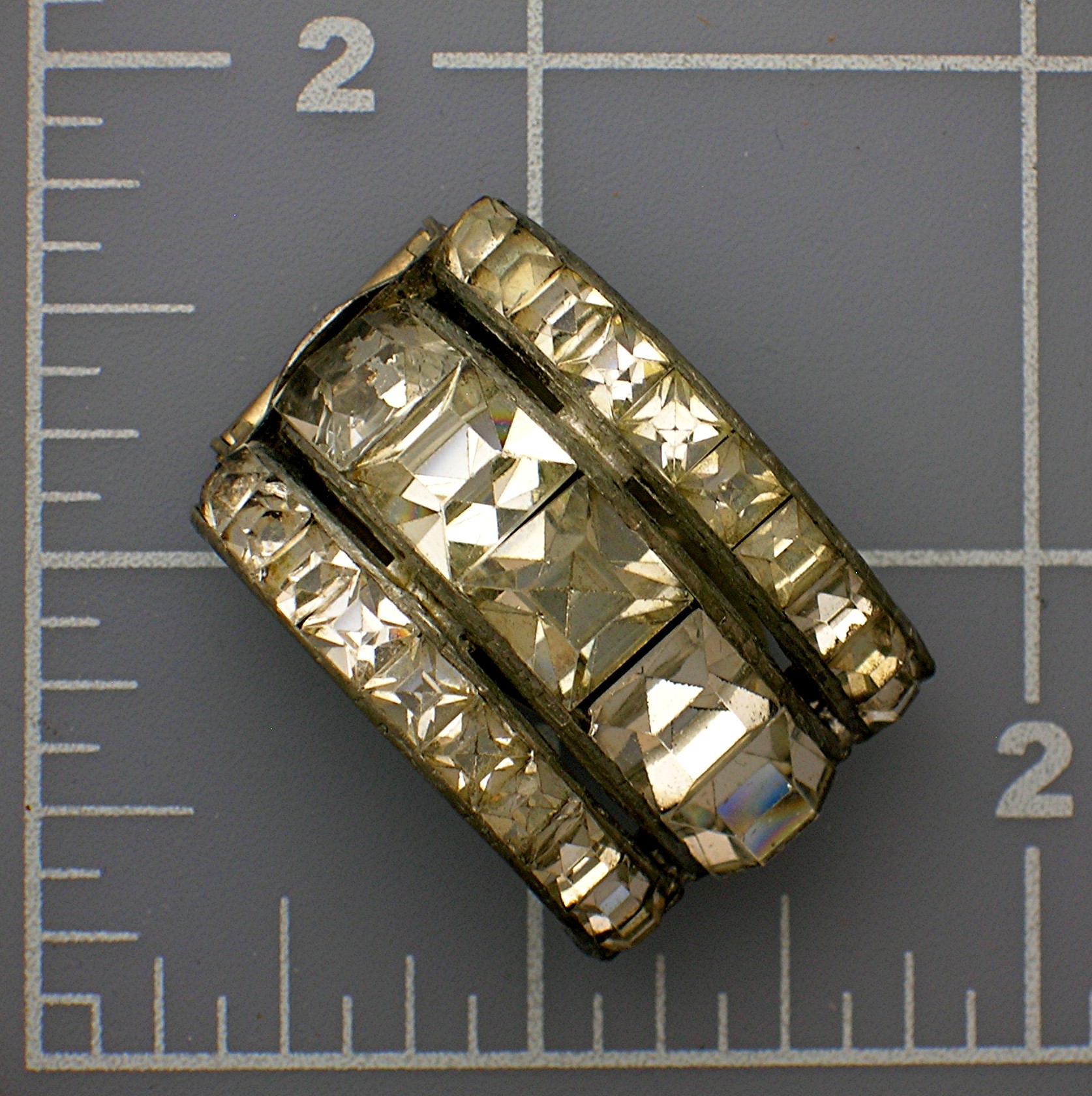 Dress Clips Rhinestone Crystal Vintage Pair