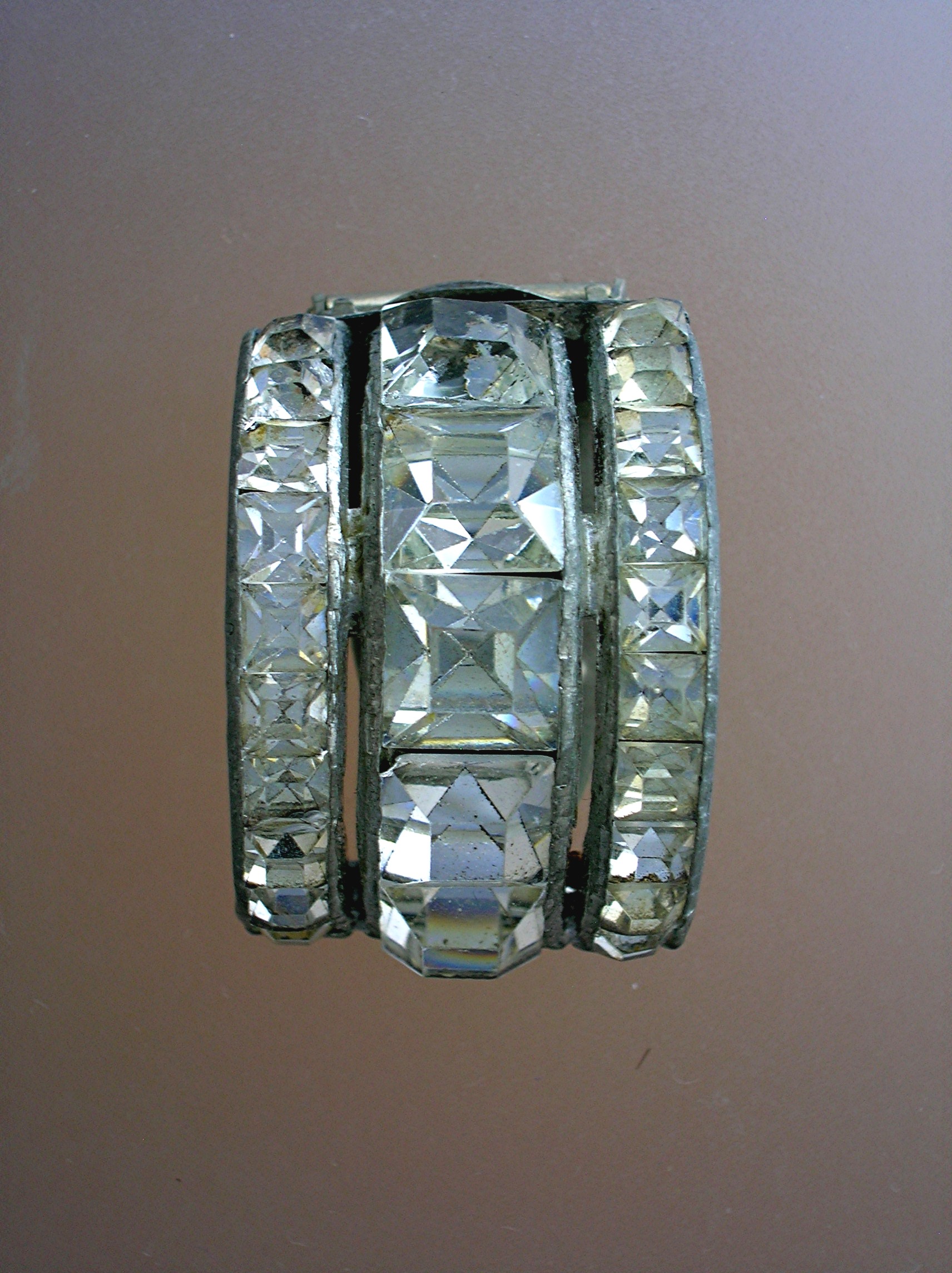 Dress Clips Rhinestone Crystal Vintage Pair