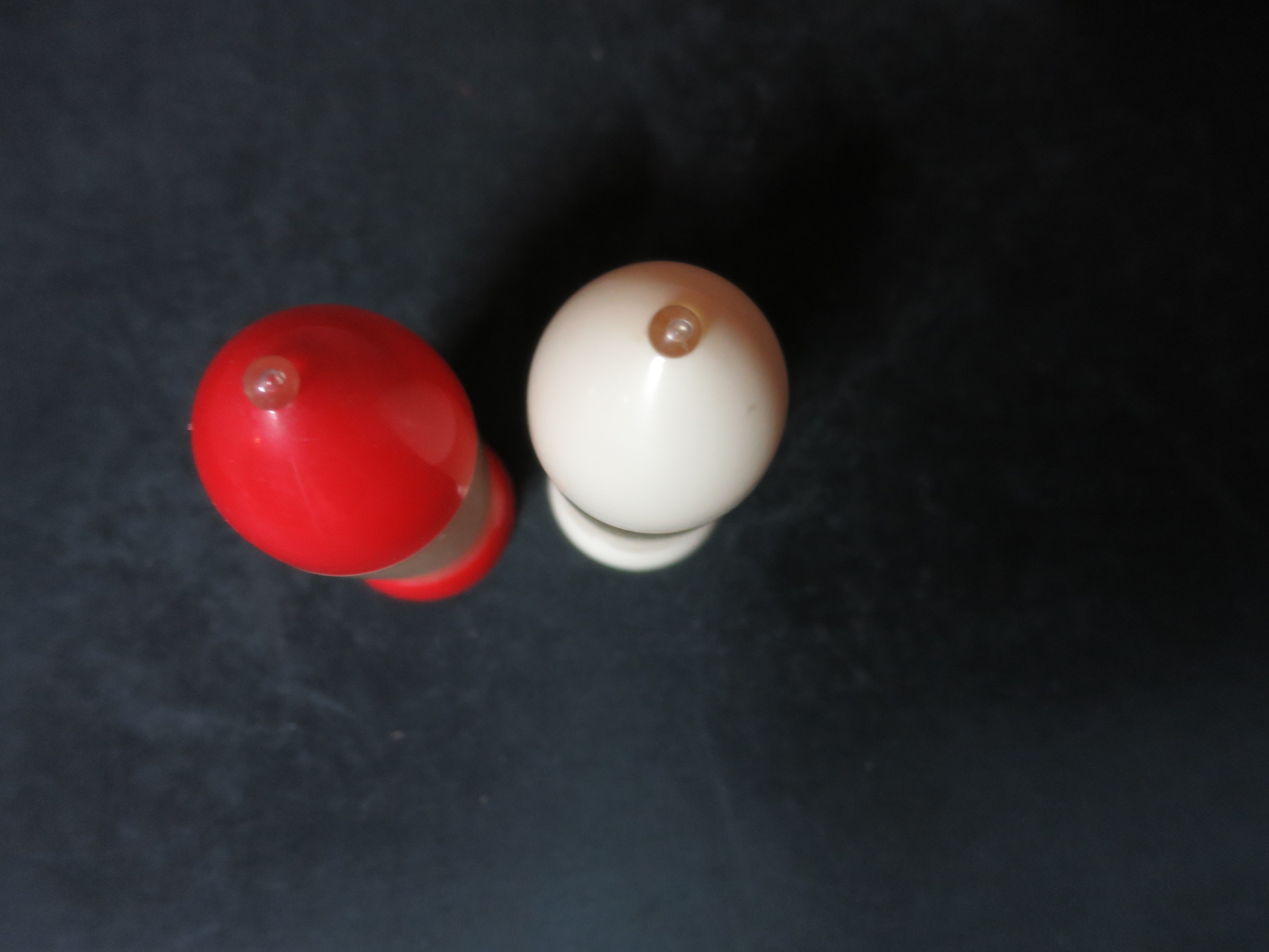 Vintage Plastic Rocket Salt and pepper shakers