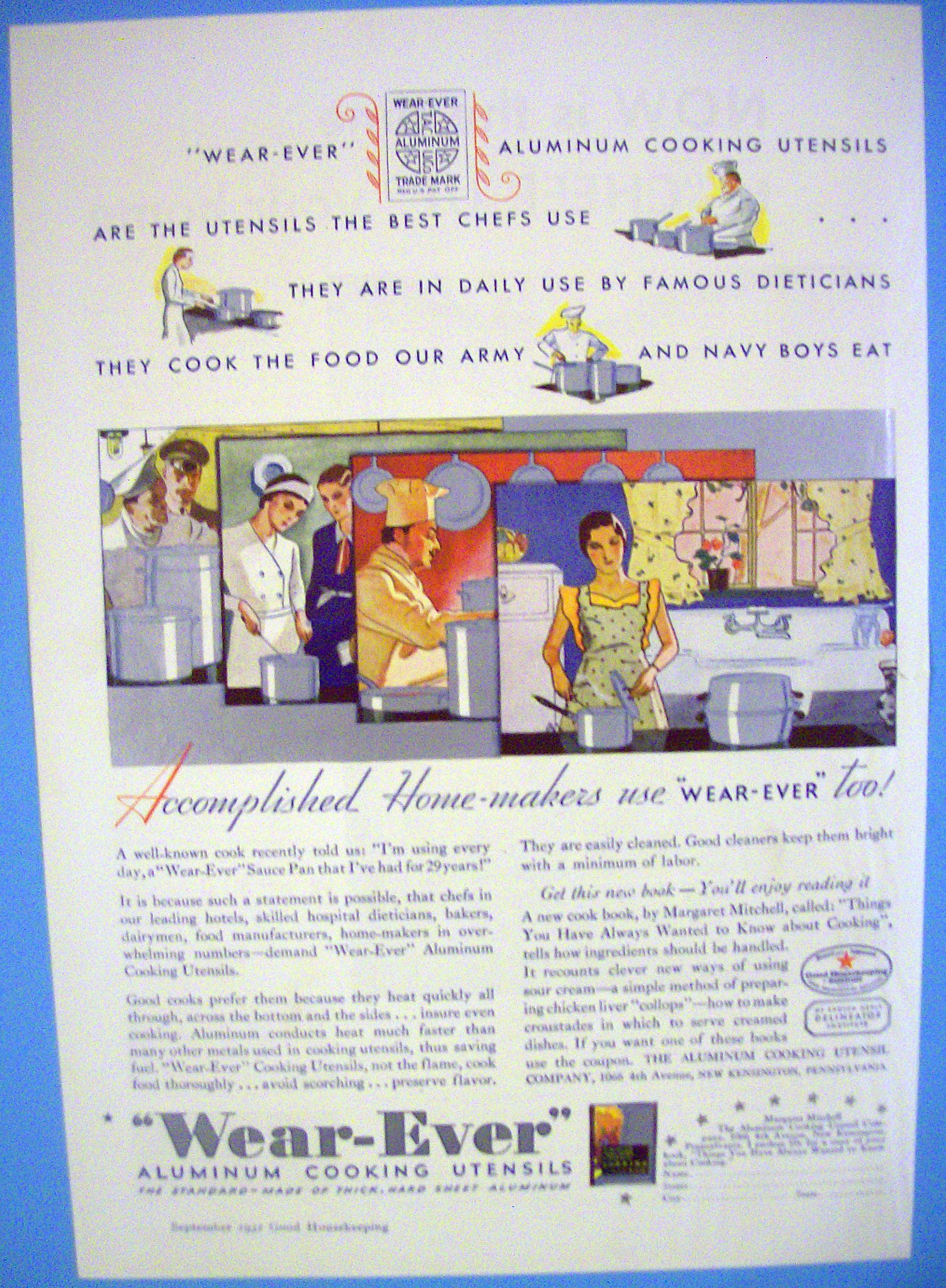 1938 Wear-Ever Aluminum with People Cooking