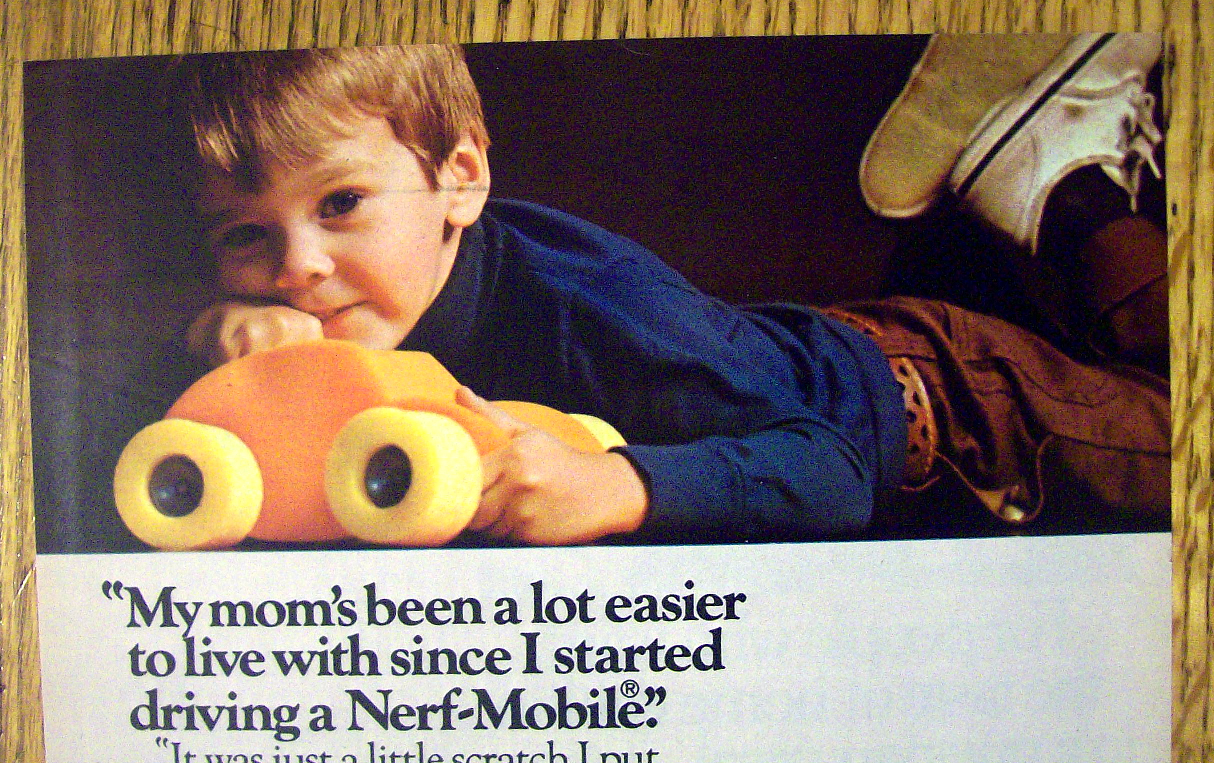 1974 Nerf Mobile with Boy Playing with Car