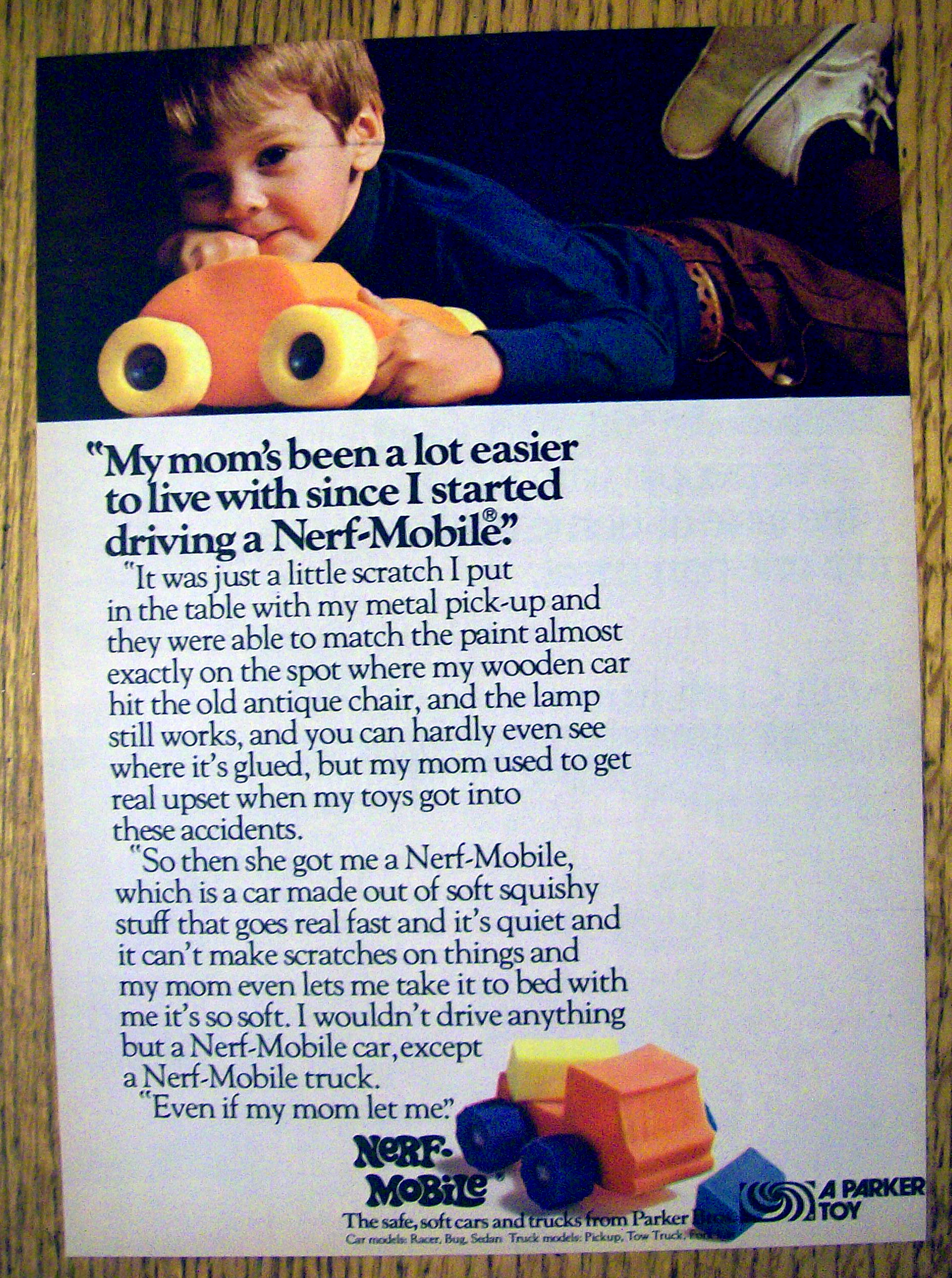 1974 Nerf Mobile with Boy Playing with Car
