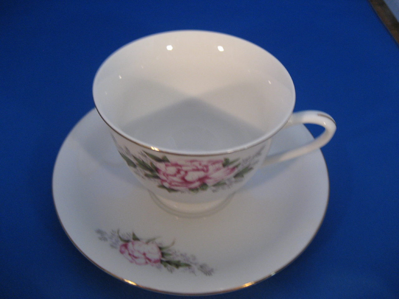 Flowered Cup and Saucer