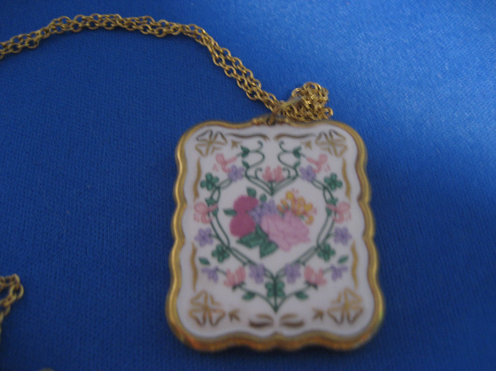 Enamel Flower Necklace