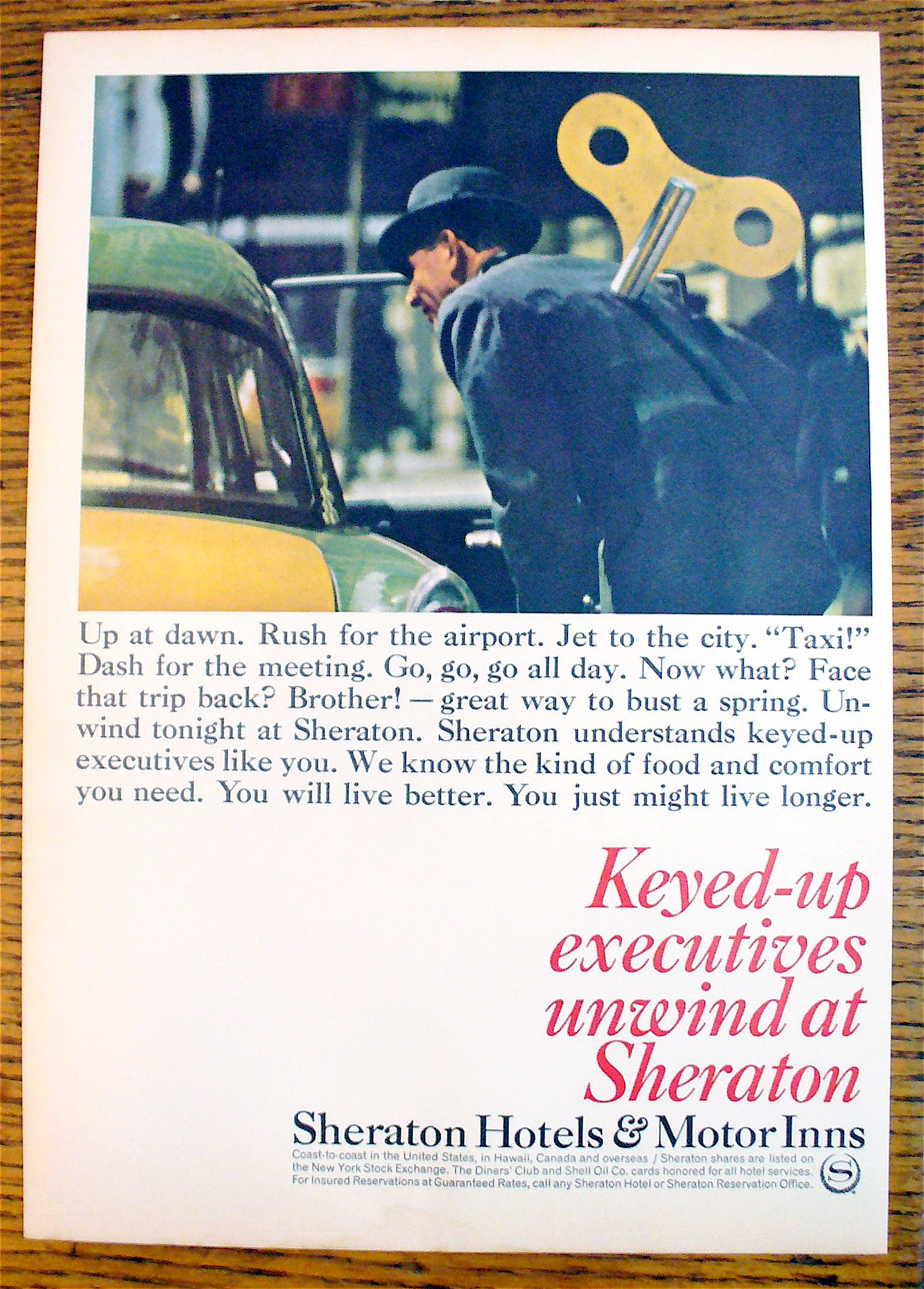 1965 Sheraton Hotels & Motor Inns w/Man Getting In Cab
