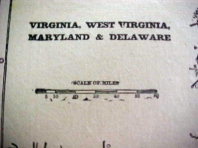 Map Virginia Maryland Delaware Washington DC 1894
