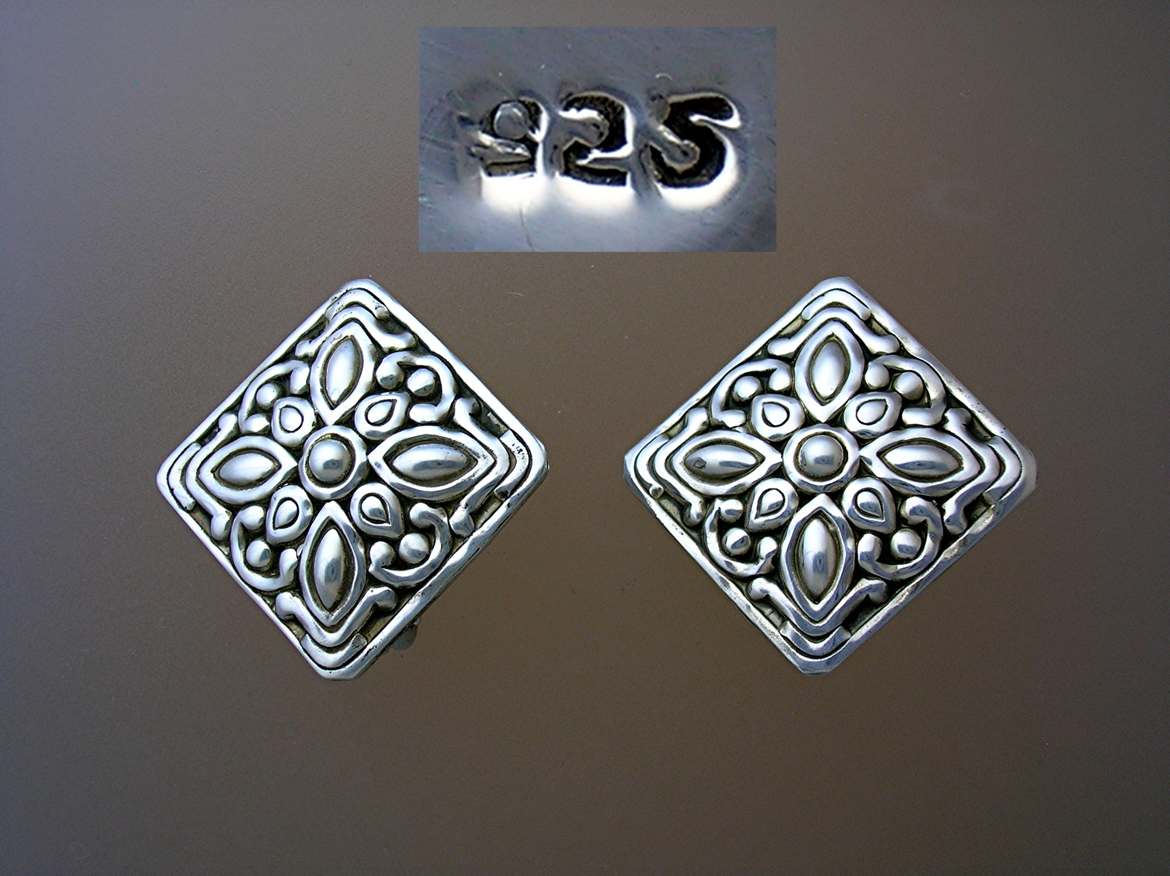 Bali Sterling Silver Filigree Clip Earrings