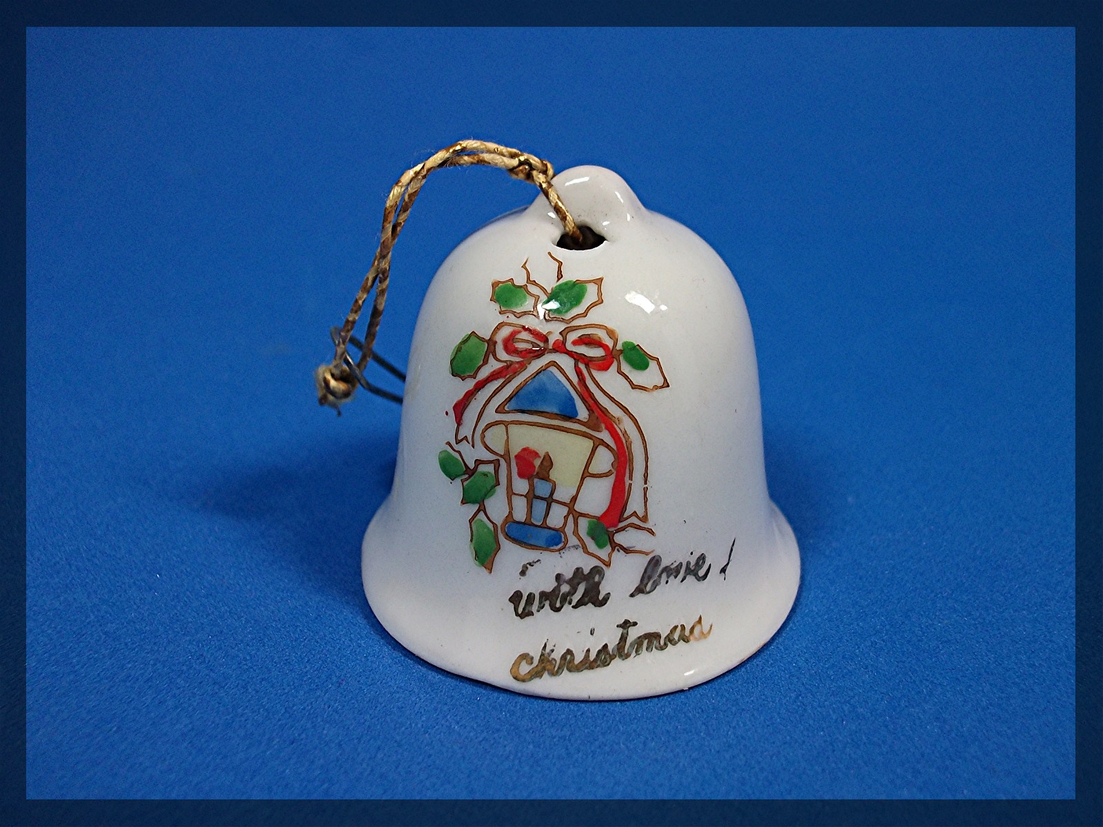 Christmas porcelain bell tree ornament