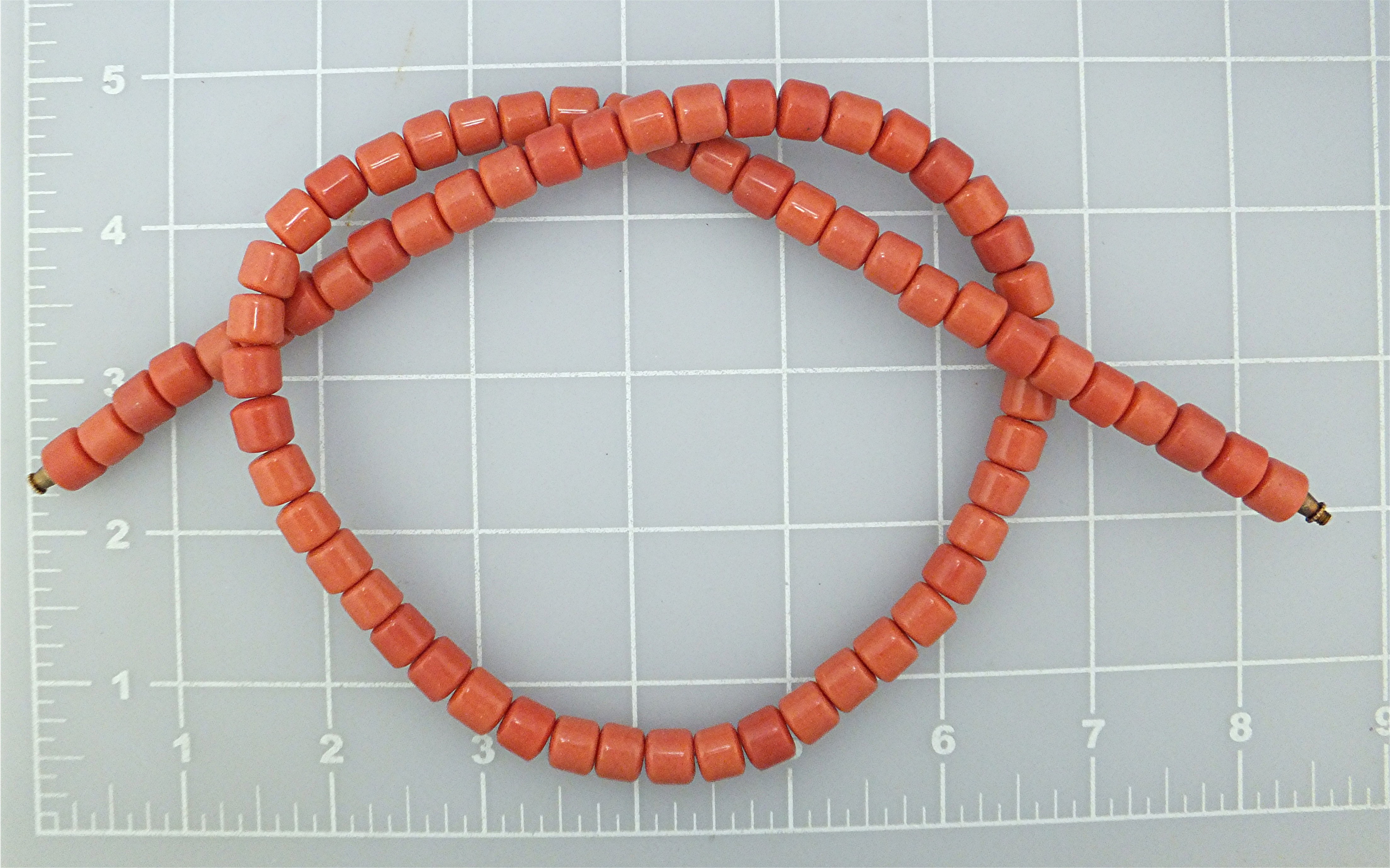 Necklace Coral Glass 22 Inch