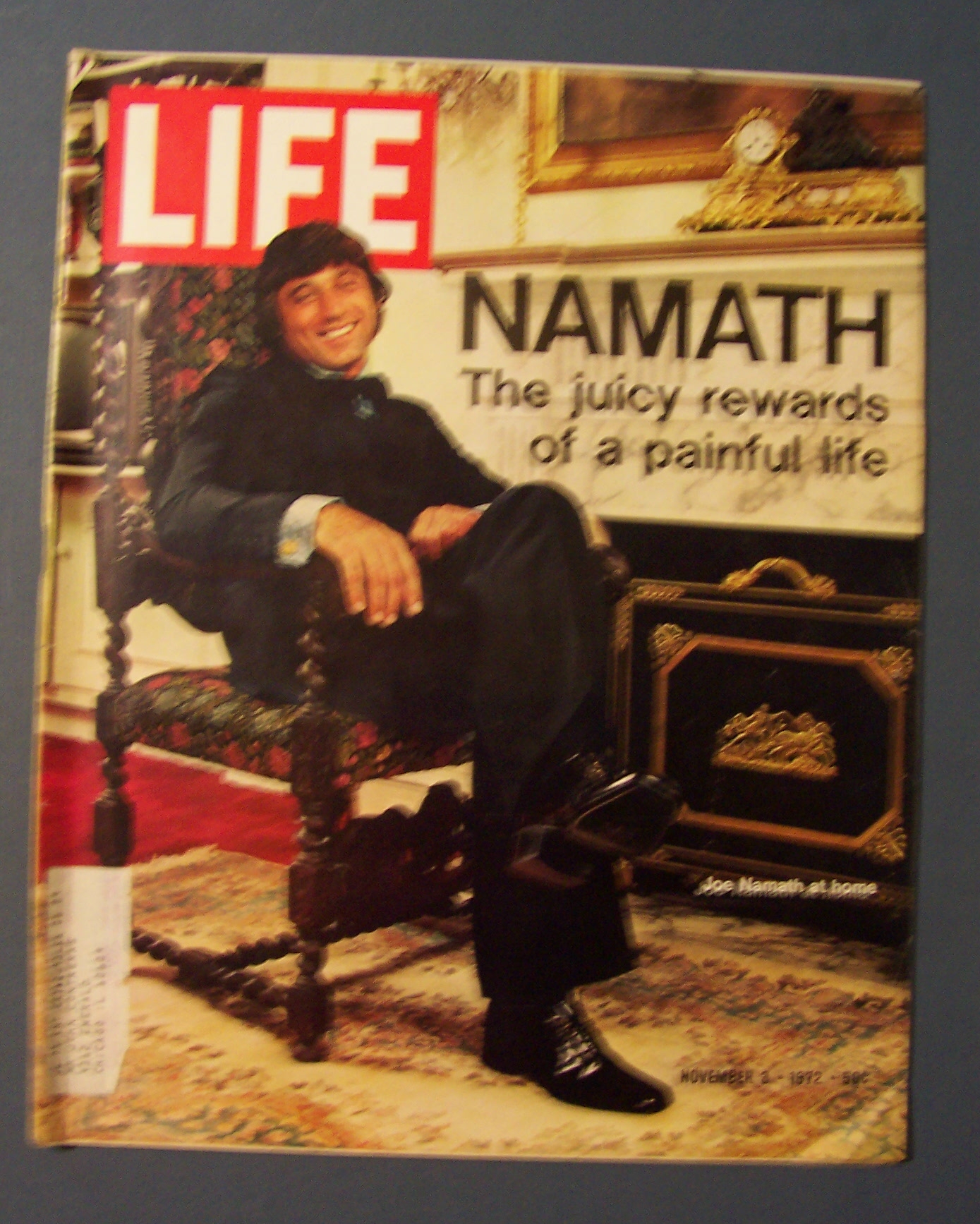 Life  Magazine-November 3, 1972-Joe Namath