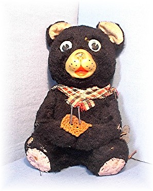 Antique Tin Japanese Black Key Wind Bear
