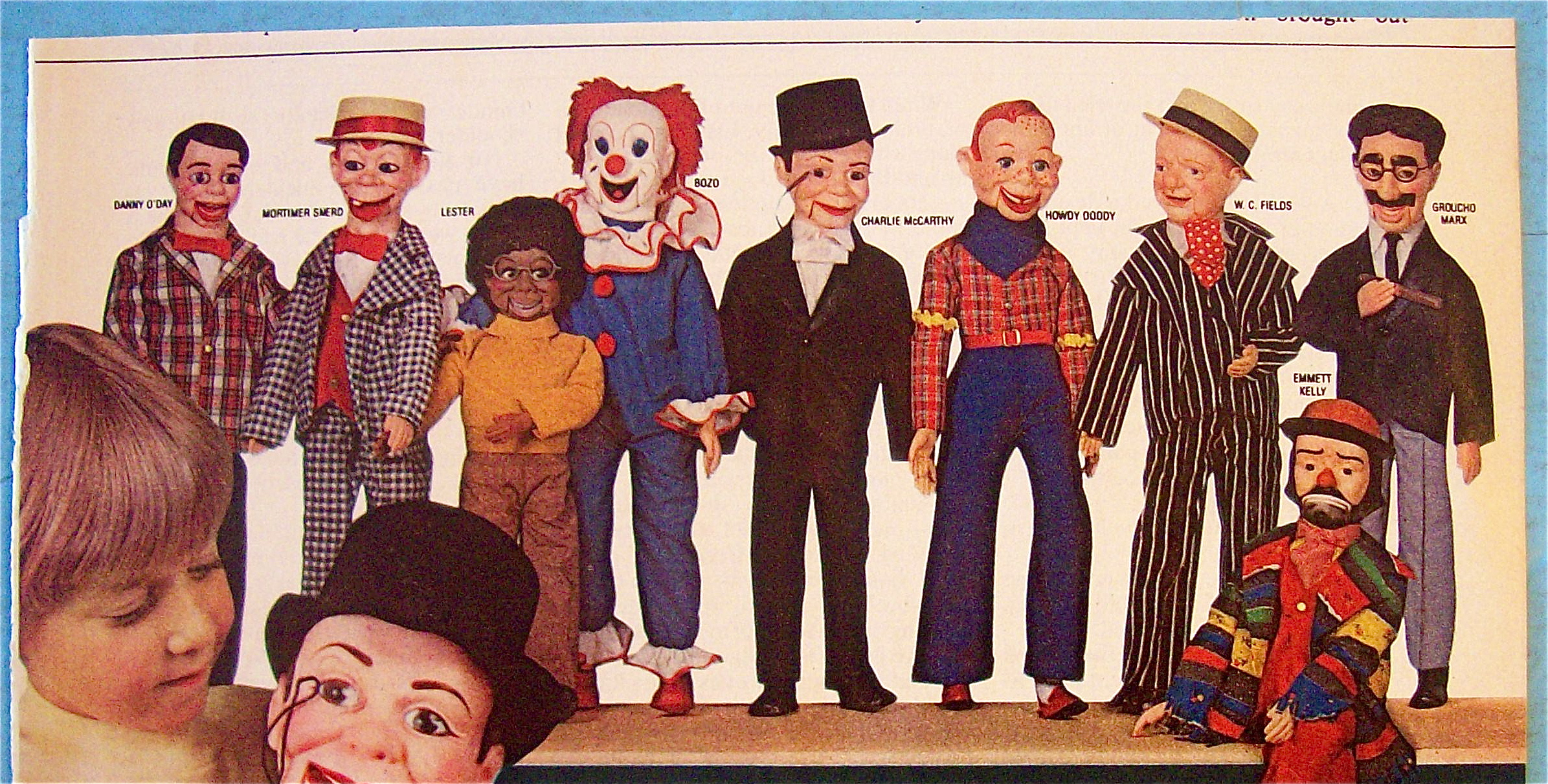 1981 Ventriloquist Play Pals with Little Boy & Puppets