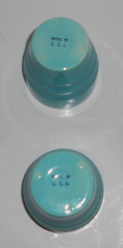 Franciscan Pottery El Patio Glacial Blue Banded PAIR Tumblers
