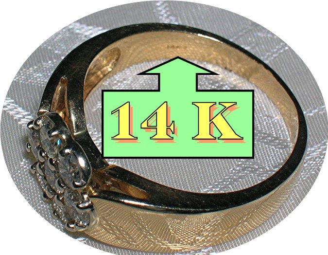 14K Yellow Gold & Diamond Ring Size 10