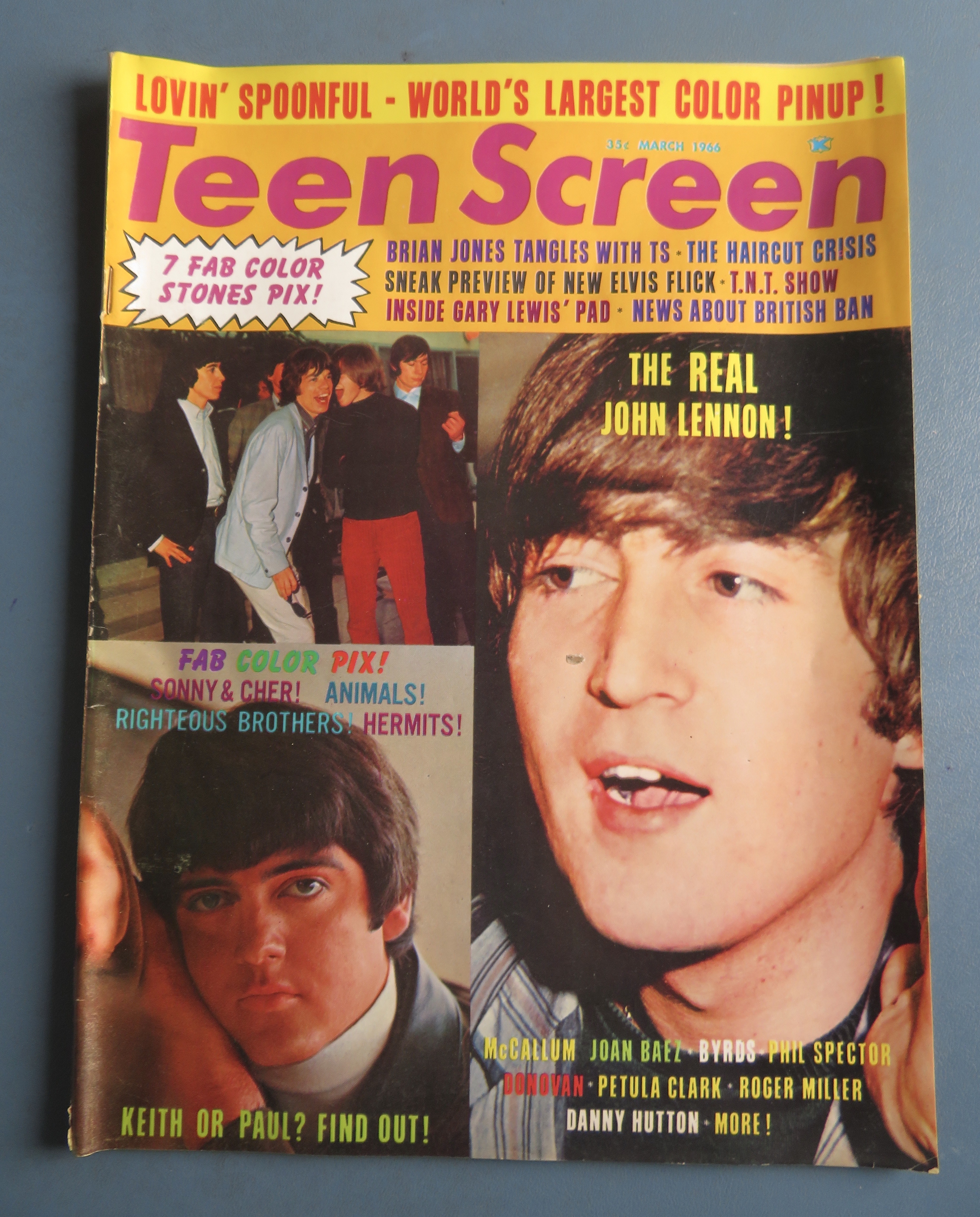 Teen Screen Magazine March 1966 Lovin' Spoonful