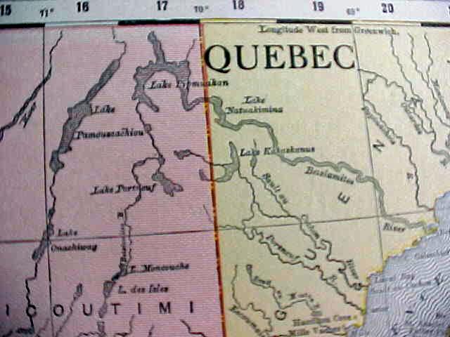 Antique Map Nova Scotia PEI Quebec 1916 Rand McNally