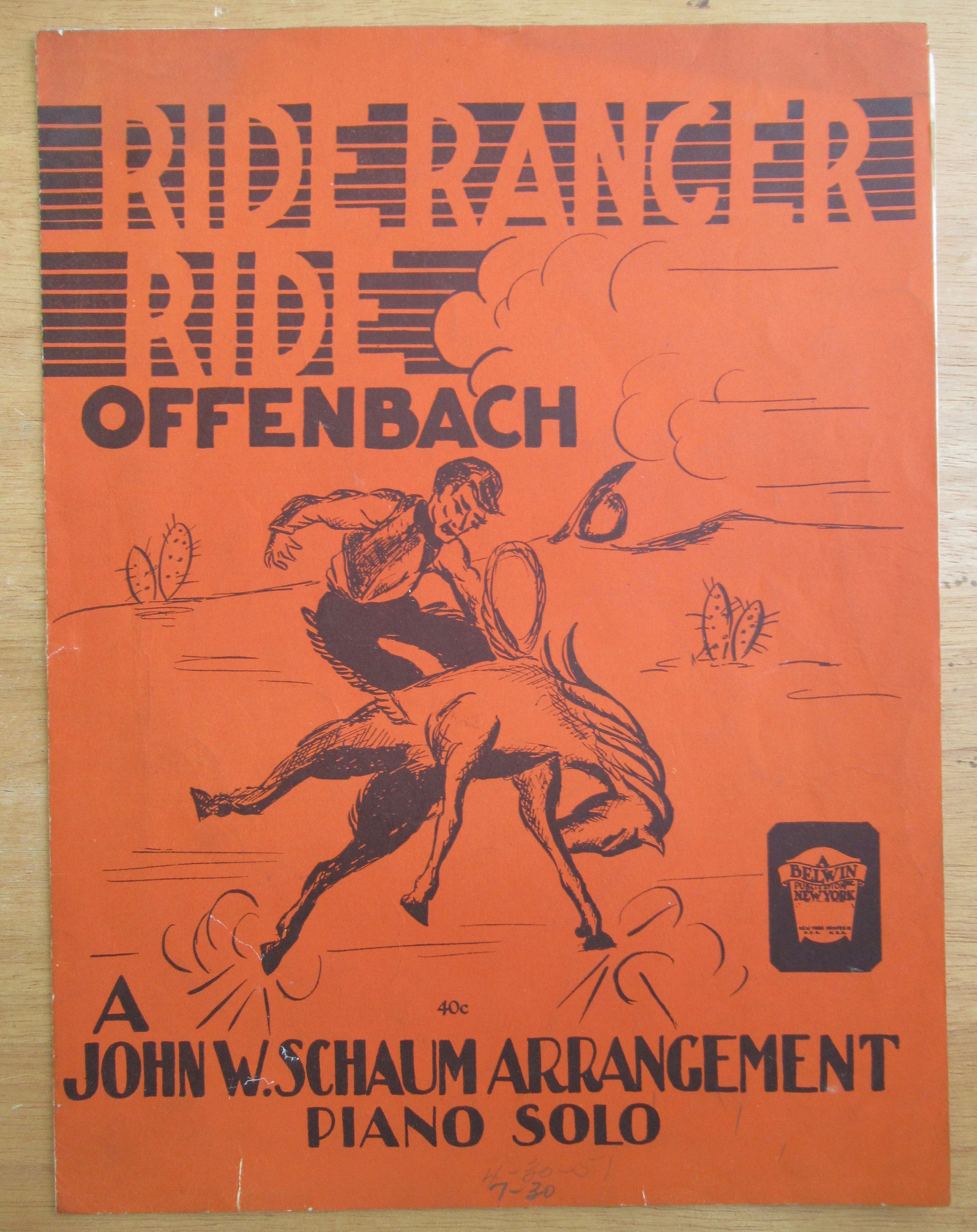 1944 Ride Ranger Ride Sheet Music