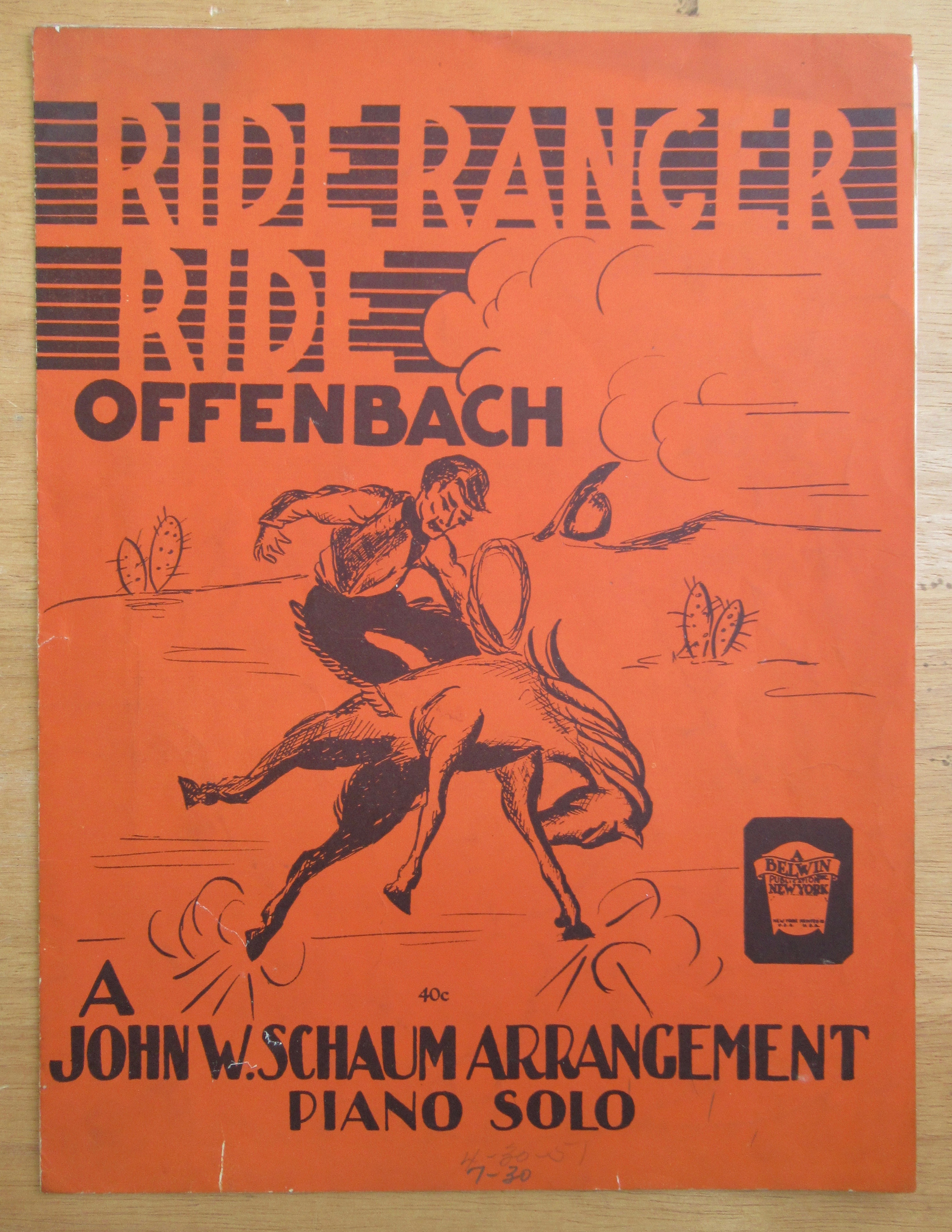 1944 Ride Ranger Ride Sheet Music