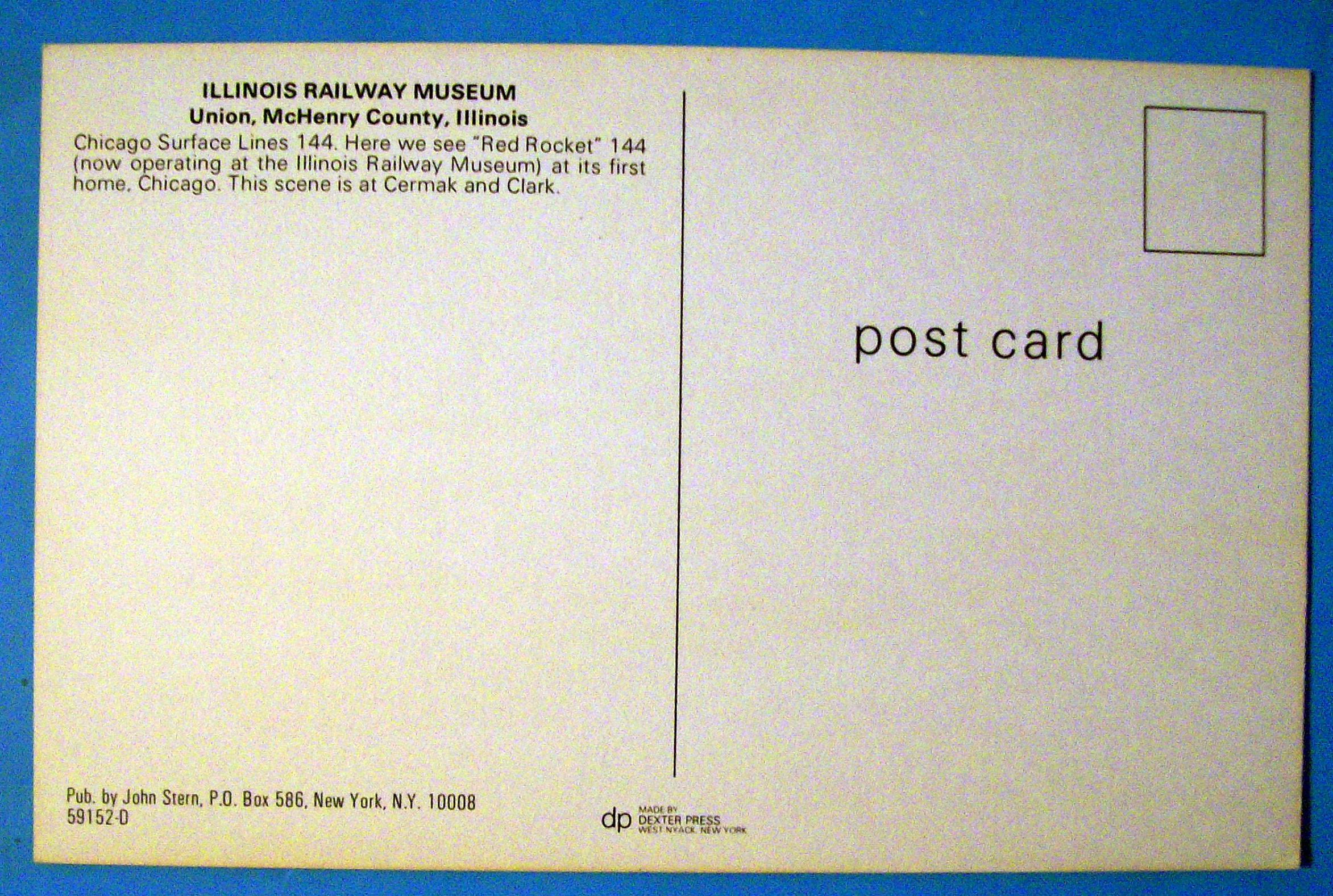 Red Rocket 144 Car Postcard