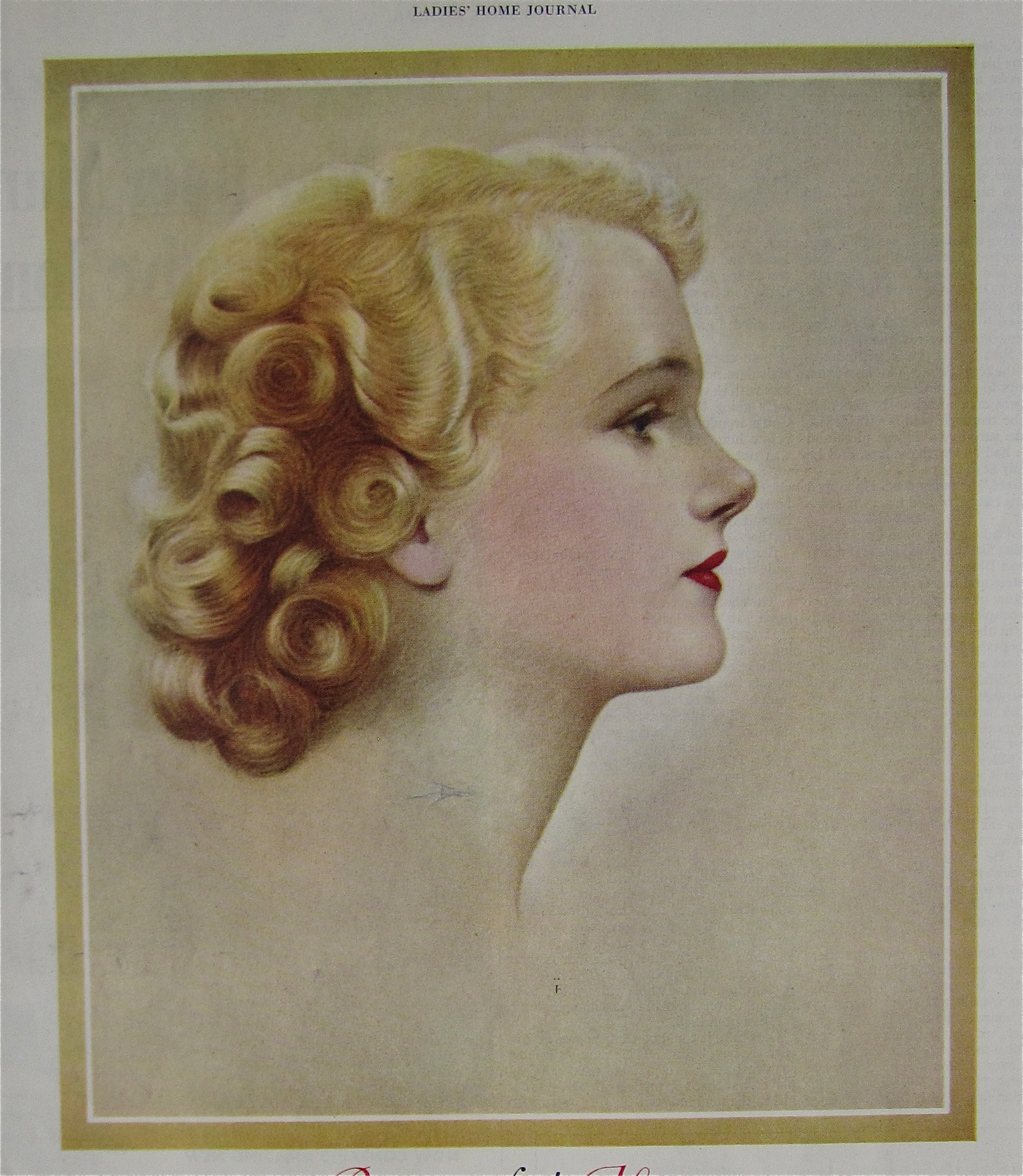 1950 Breck Shampoo with Lovely Side View Of Woman