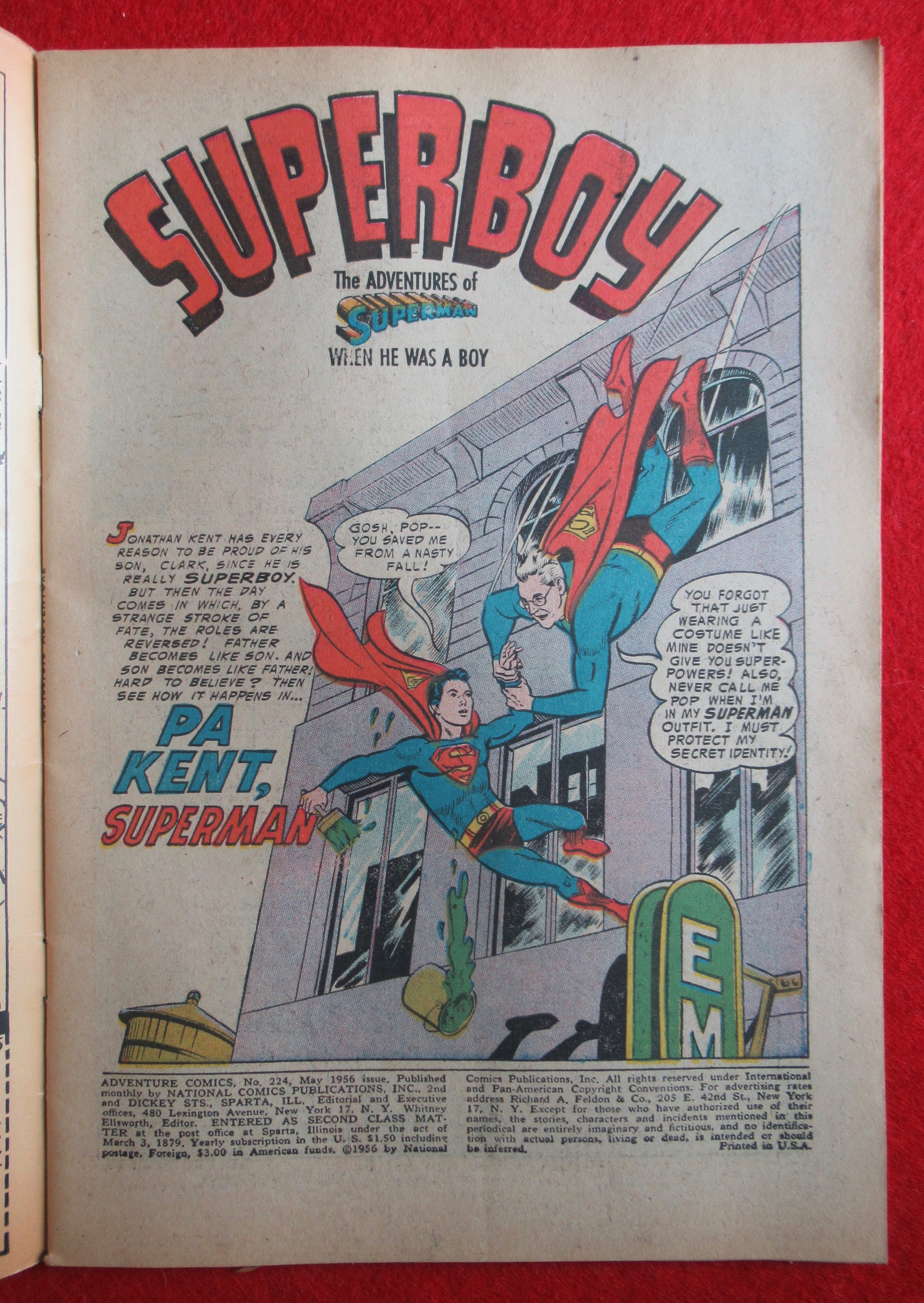 Adventure Comics May 1956 Pa Kent, Superman