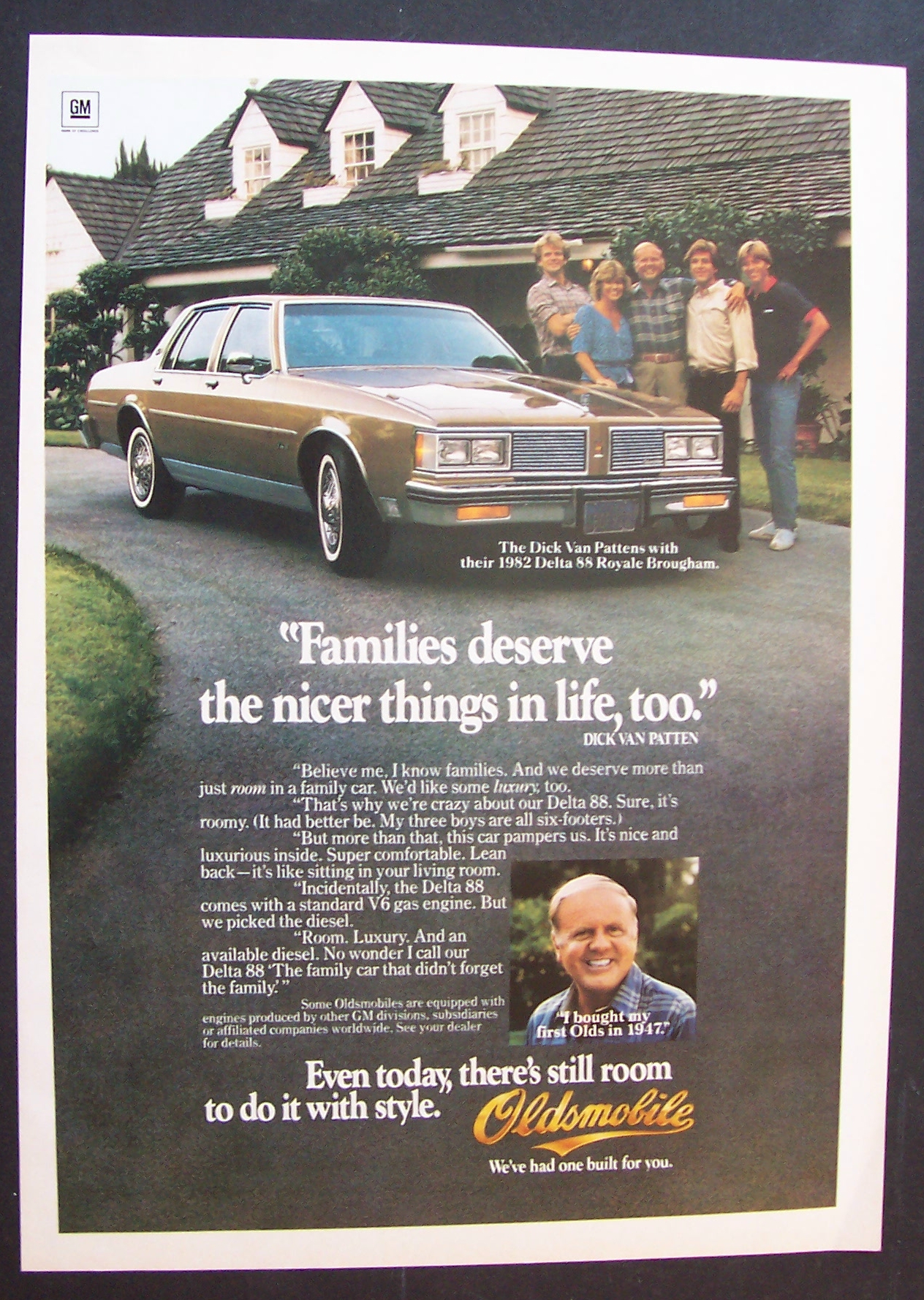 1981 Oldsmobile Delta 88 with Dick Van Patten & Family