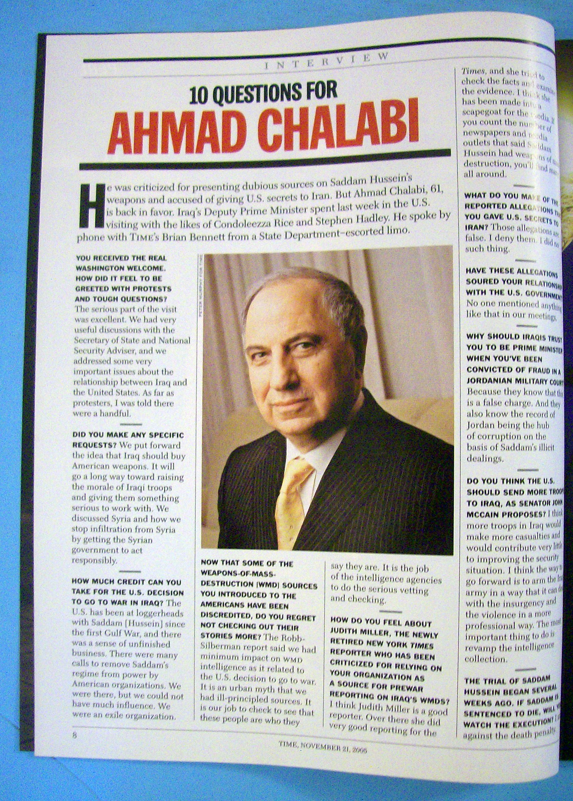 Time Magazine November 21, 2005 Inventions Of 2005