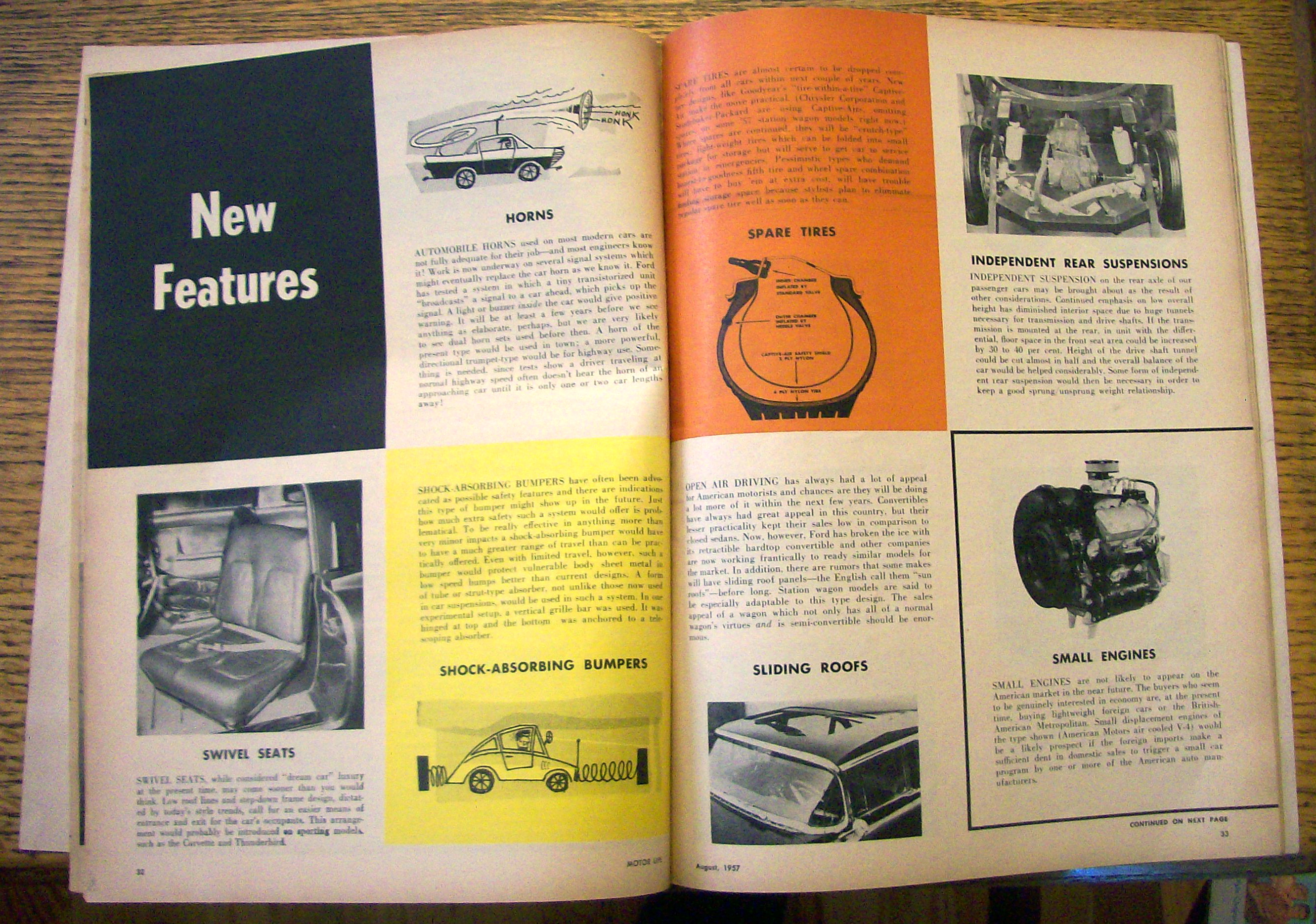 Motor Life Magazine August 1957 Forecast From Detroit