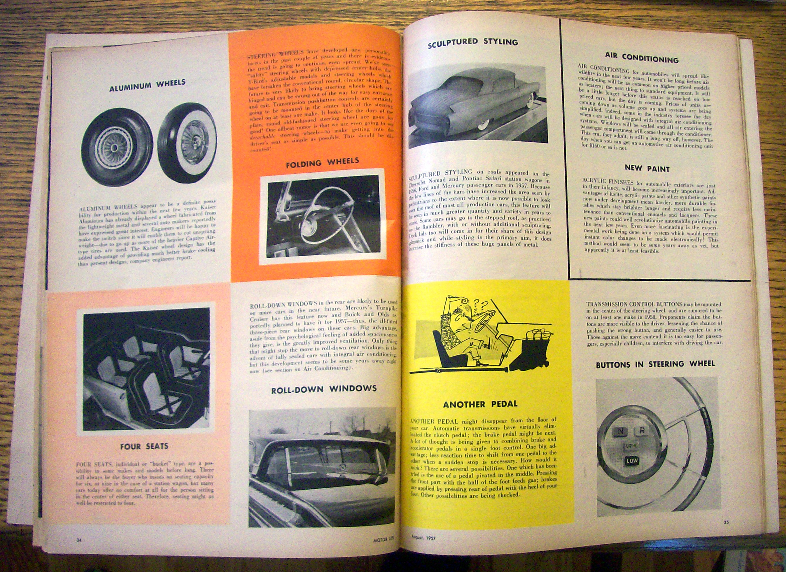 Motor Life Magazine August 1957 Forecast From Detroit