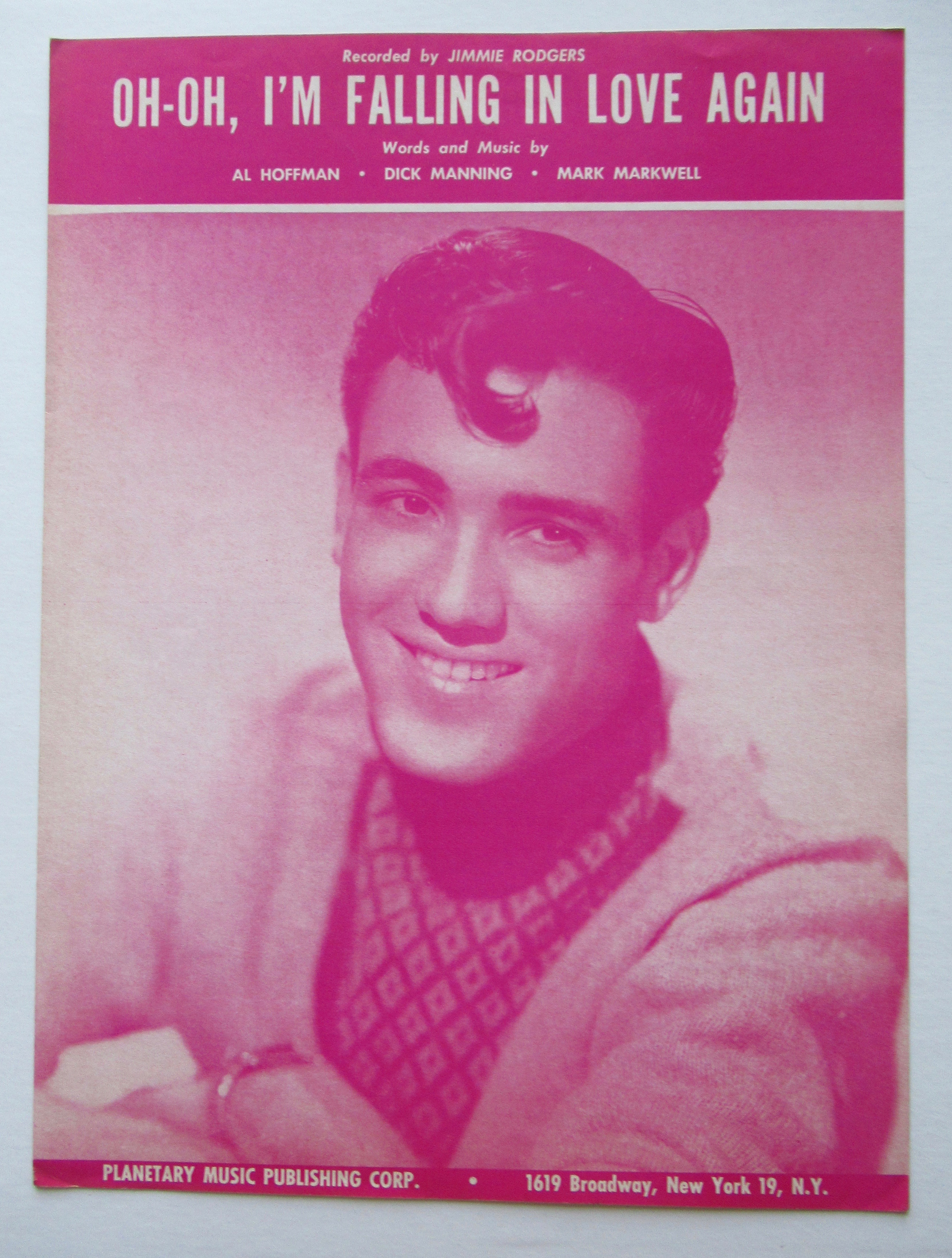 1958 Oh-Oh I'm Falling In Love Again Sheet Music