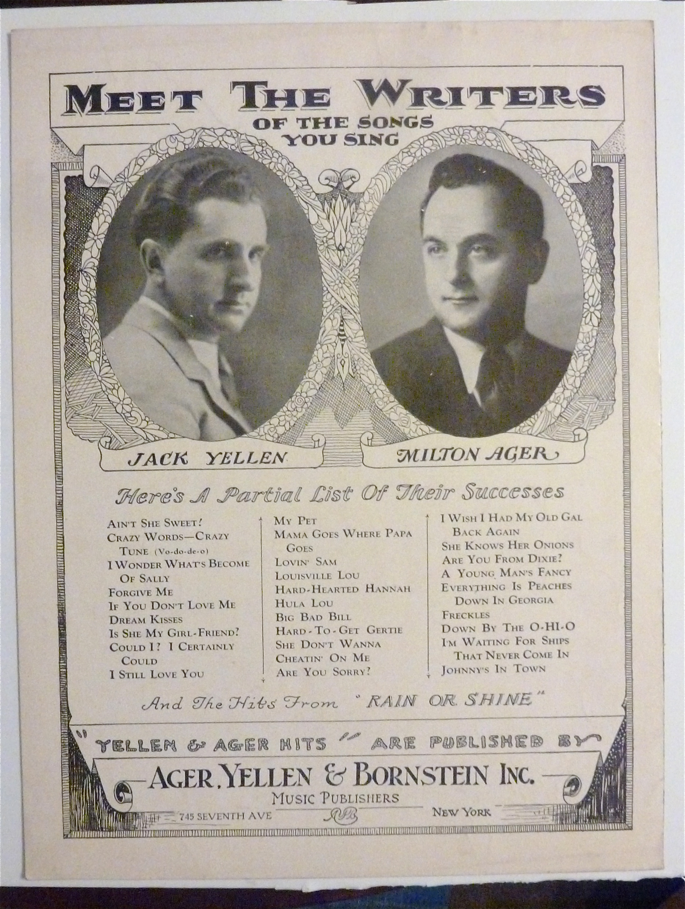 1929 Sheet Music Of If I Had My Way