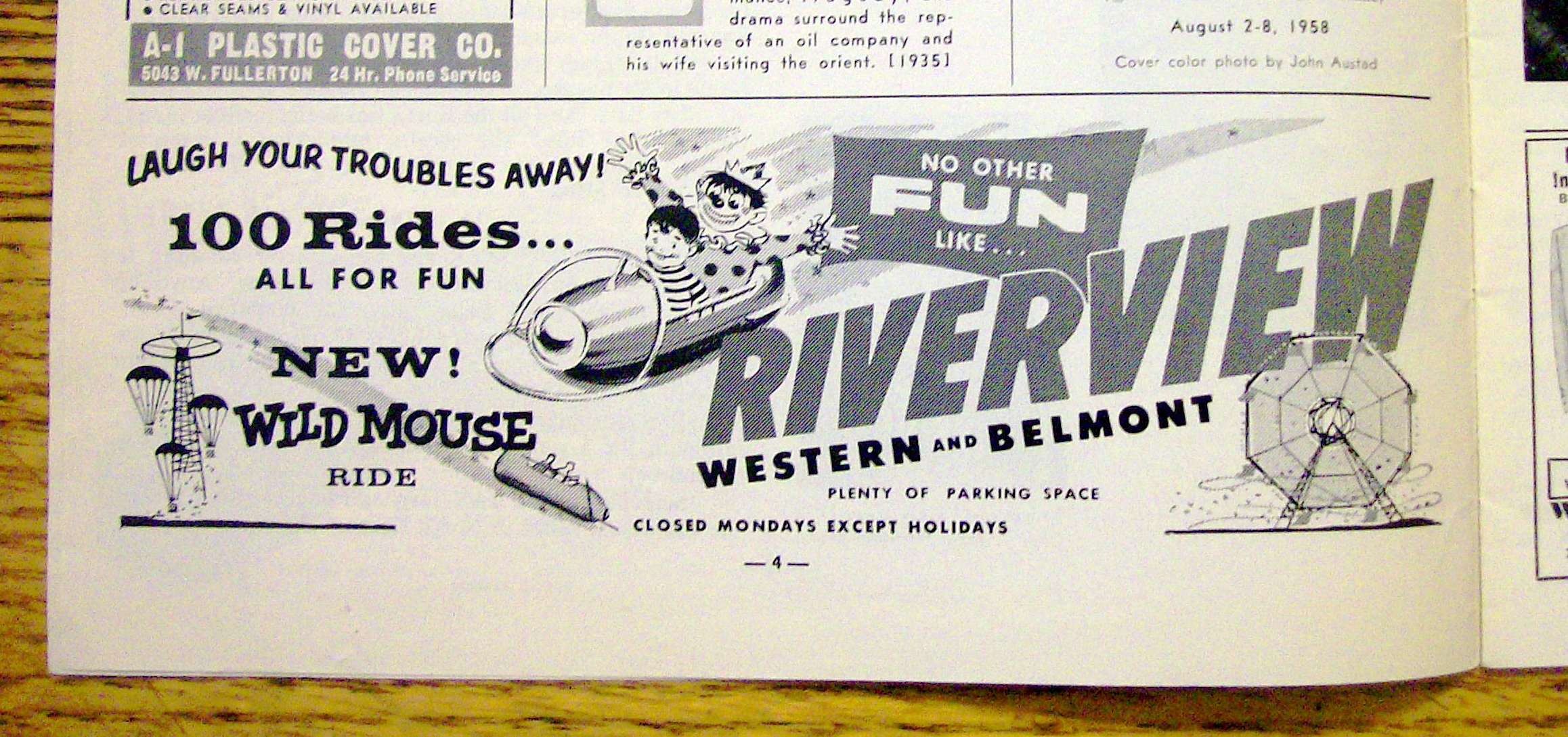 Chicago TV Week August 2-8, 1958 Mina Kolb