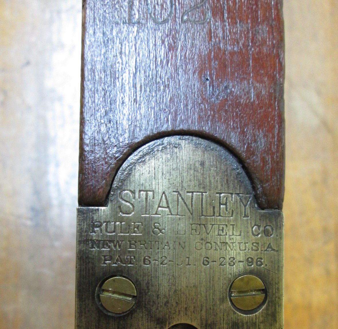 Stanley Carpenter's Level No. 102 Pat. 1896