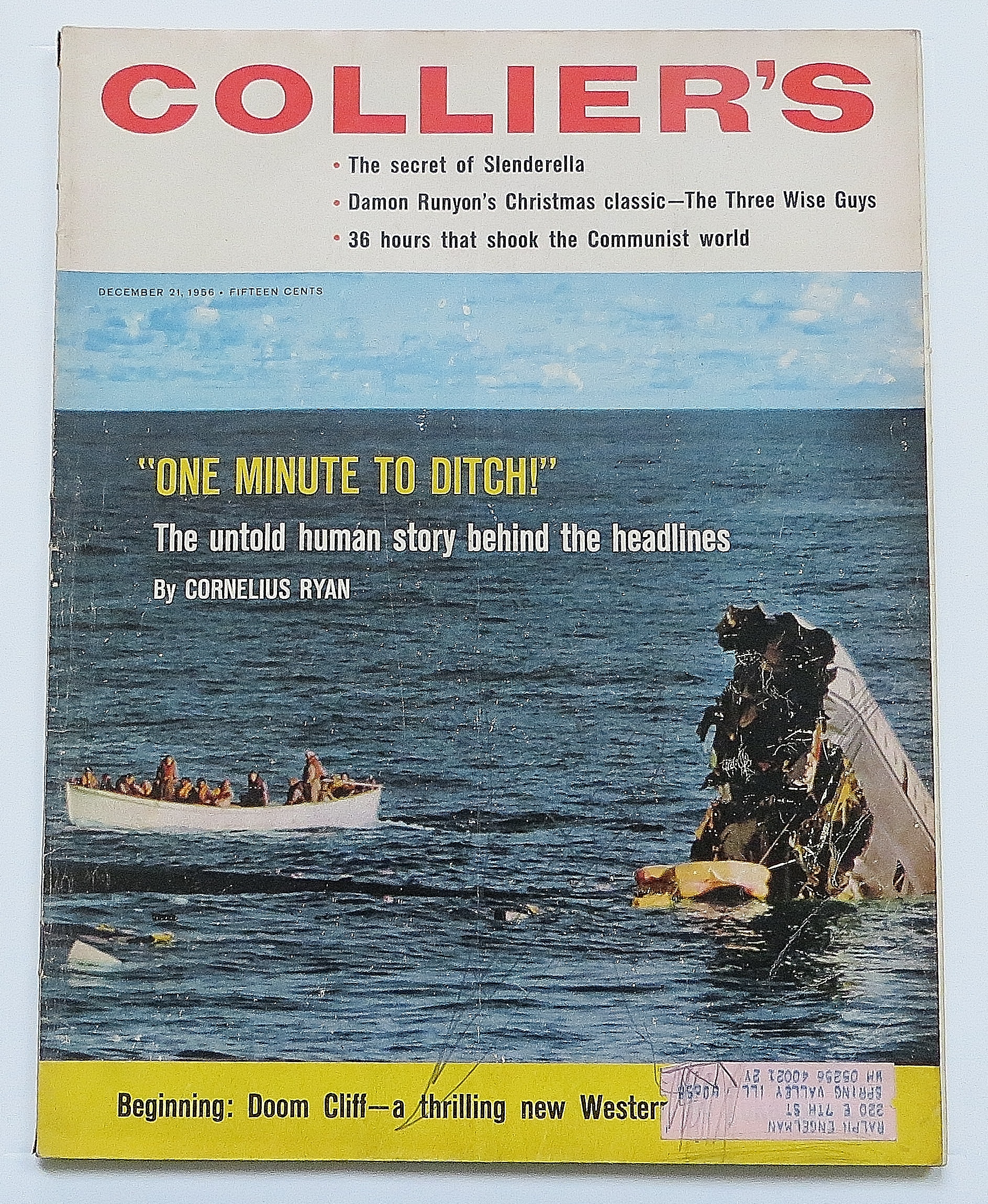 Colliers Magazine December 21, 1956 One Minute To Ditch