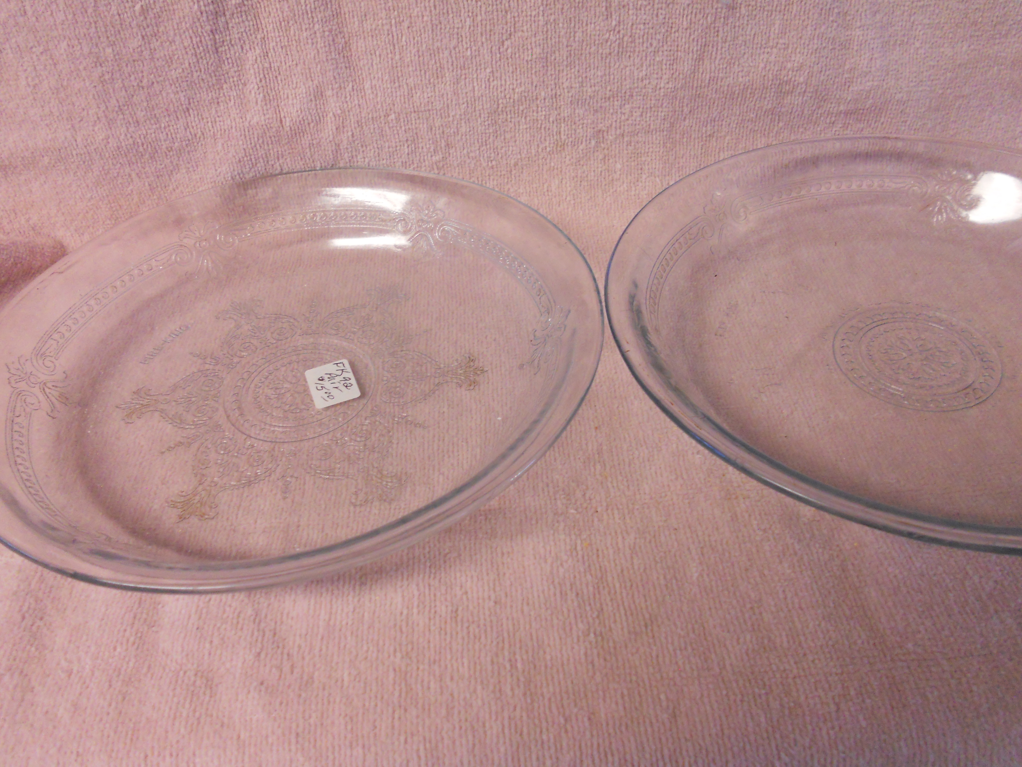 Fire King Pie Plate Sapphire Blue set of two