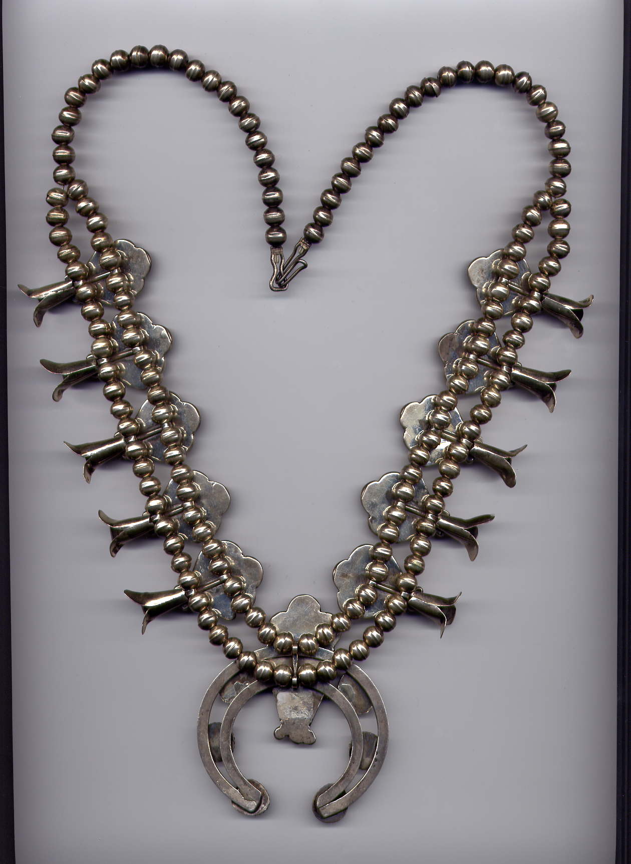 Squash Blossom Sterling Silver Turquoise Necklace