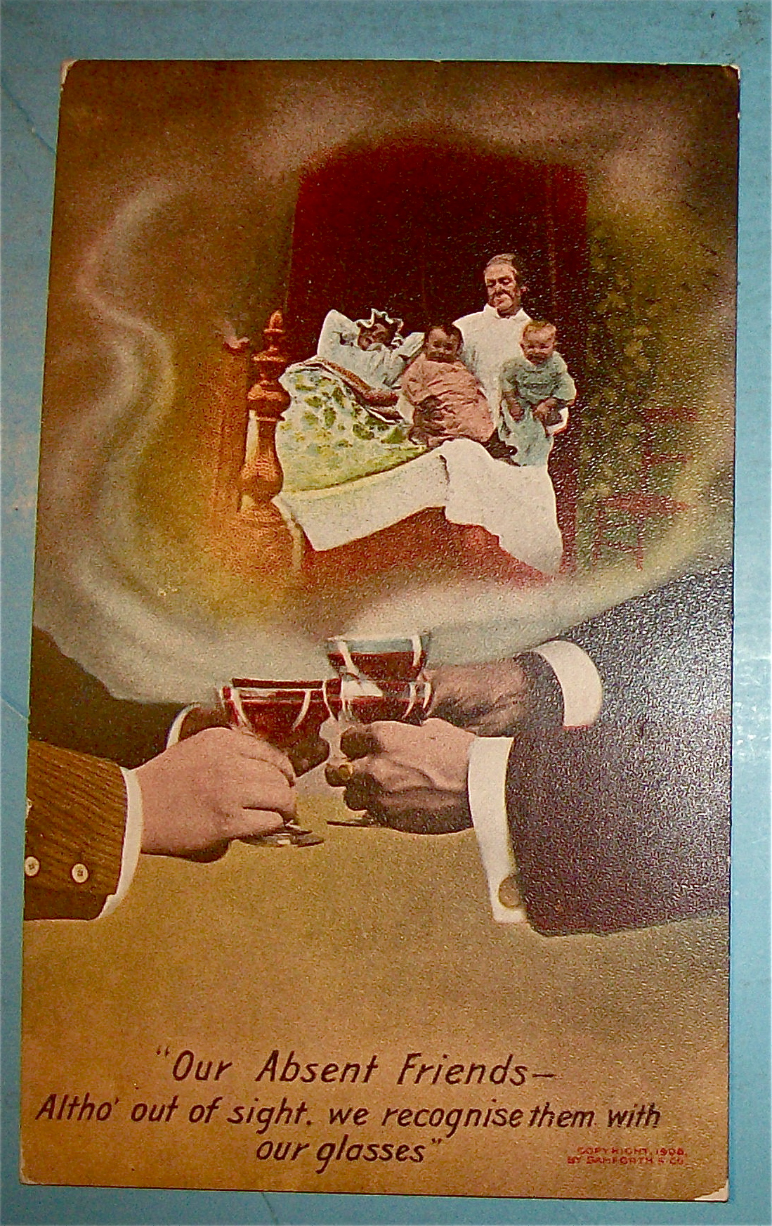 Our Absent Friends Postcard