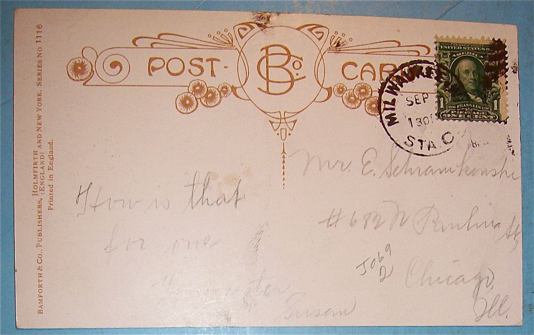 Our Absent Friends Postcard