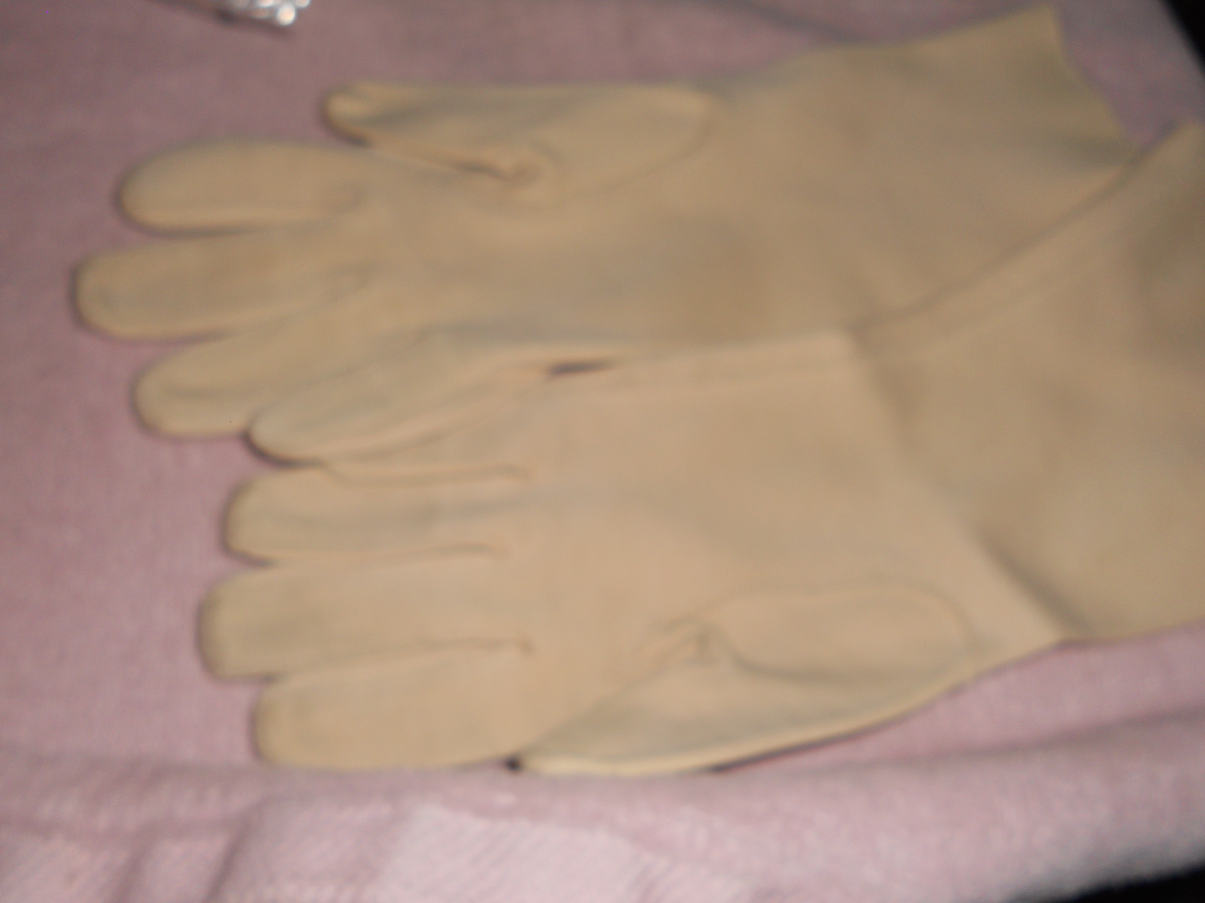 Vintage Gloves Womens Beige