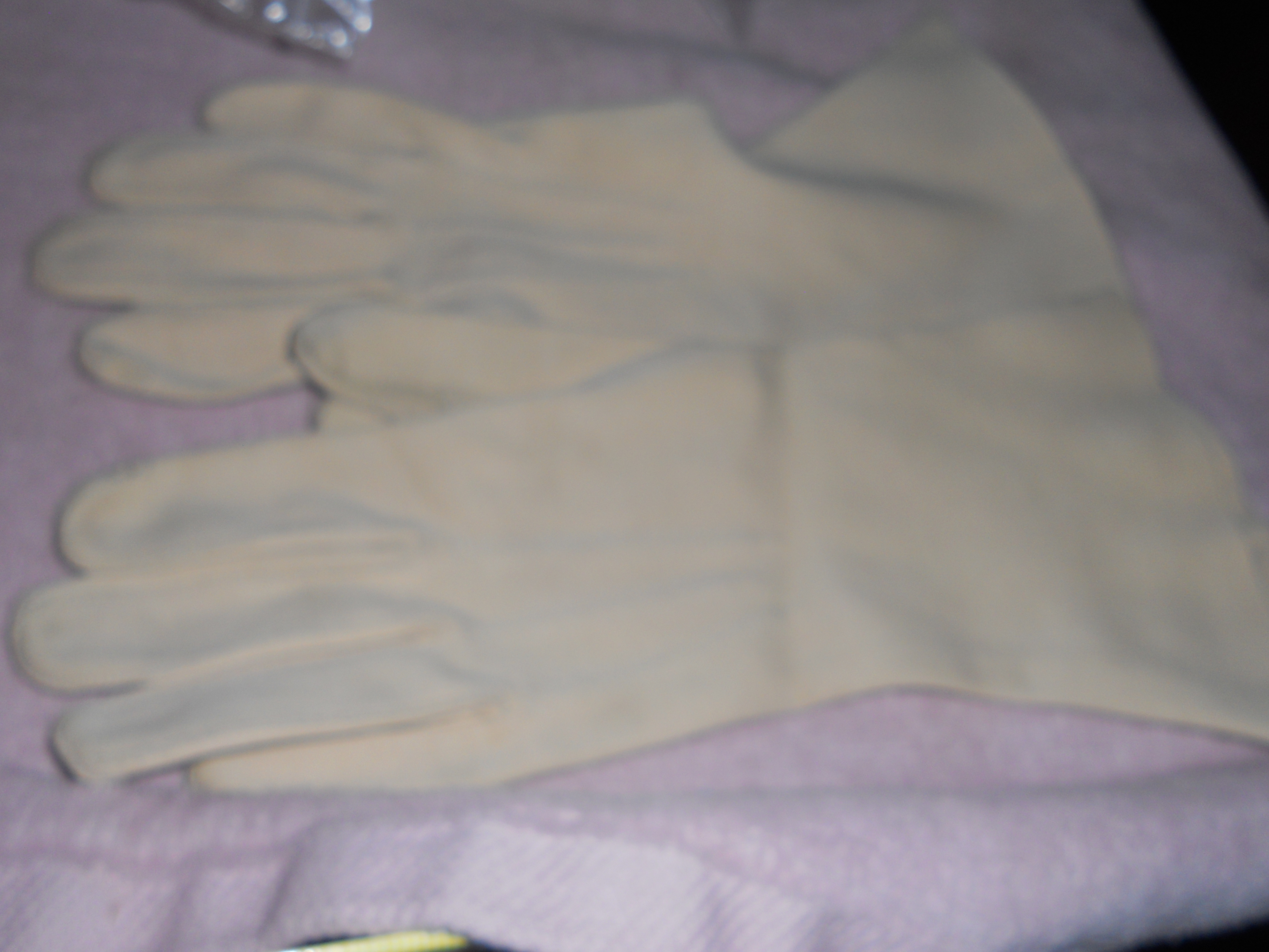 Vintage Gloves Womens Beige