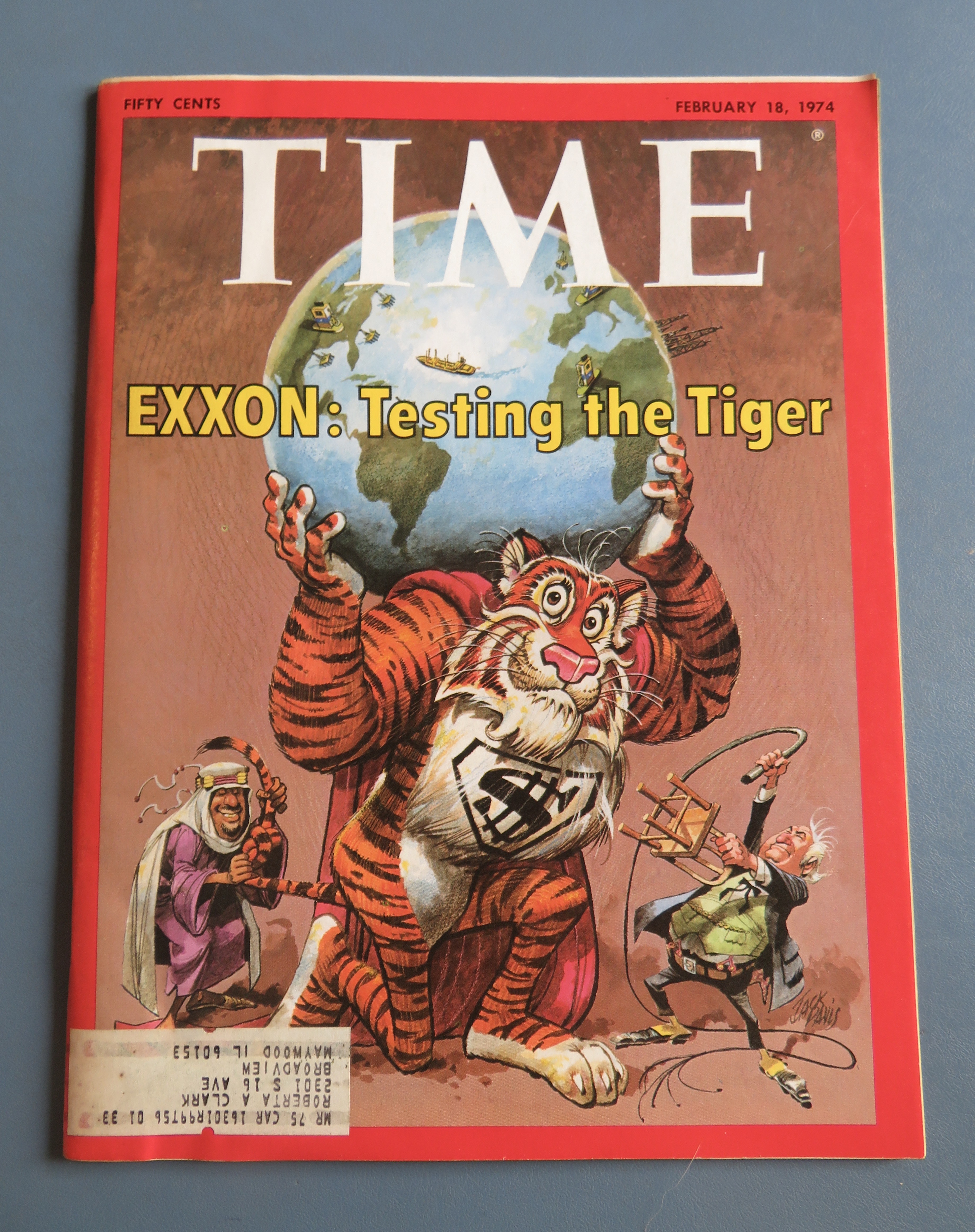 Time Magazine February 18, 1974 Exxon:Testing The Tiger
